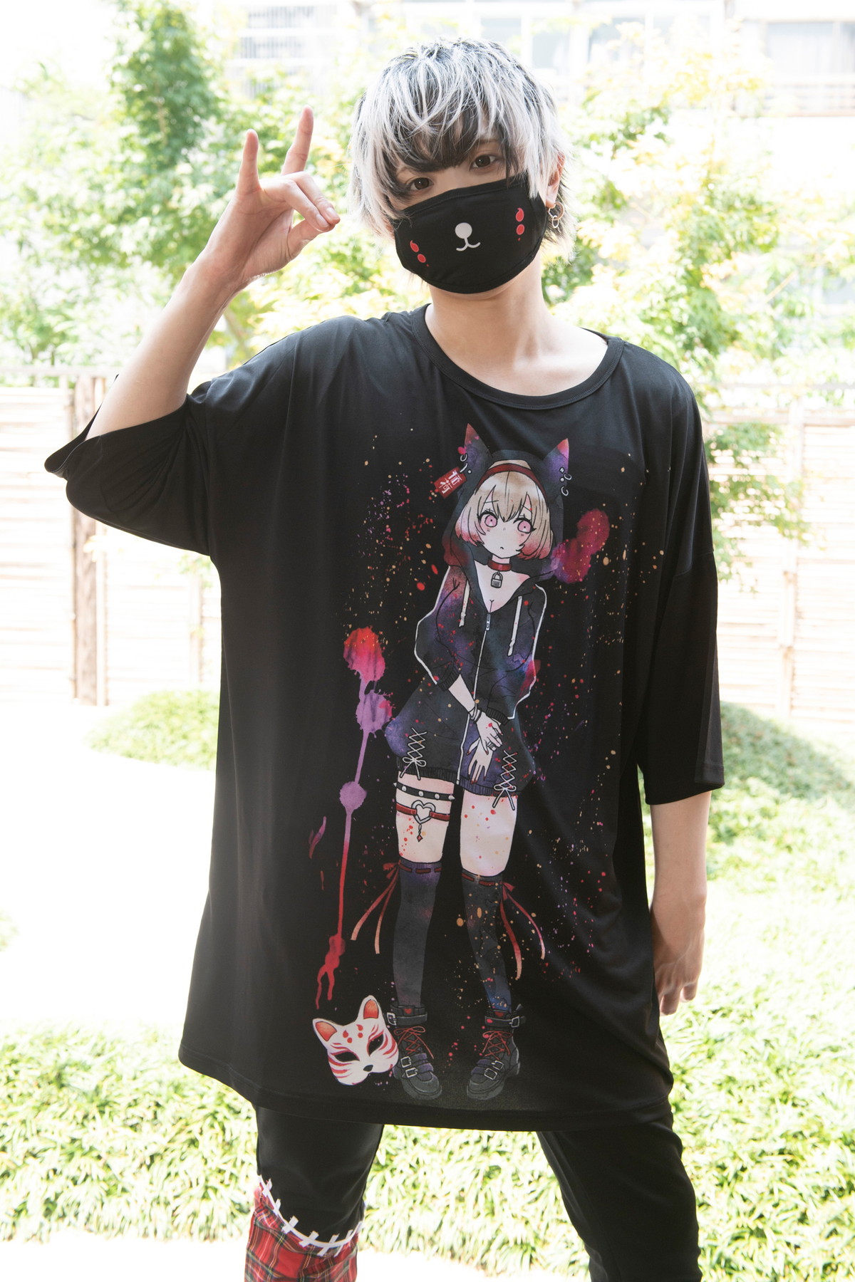 稲荷兄弟×ankoROCKアニマルトモダチ『赤狐』Ｔシャツ -メガビッグ-