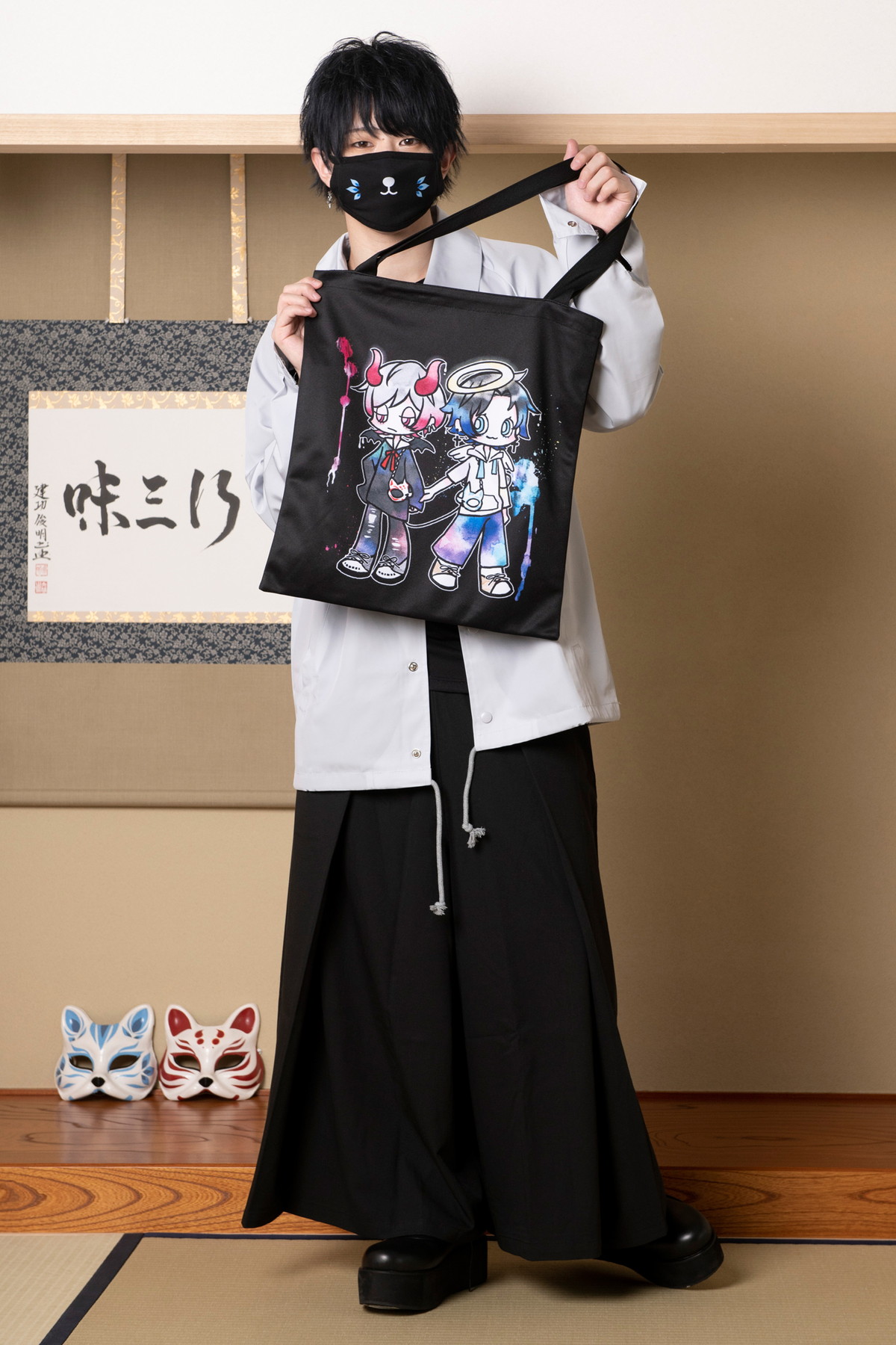 前後リアル中二版天使(俊)と悪魔(凌)トートバッグ ankoROCK