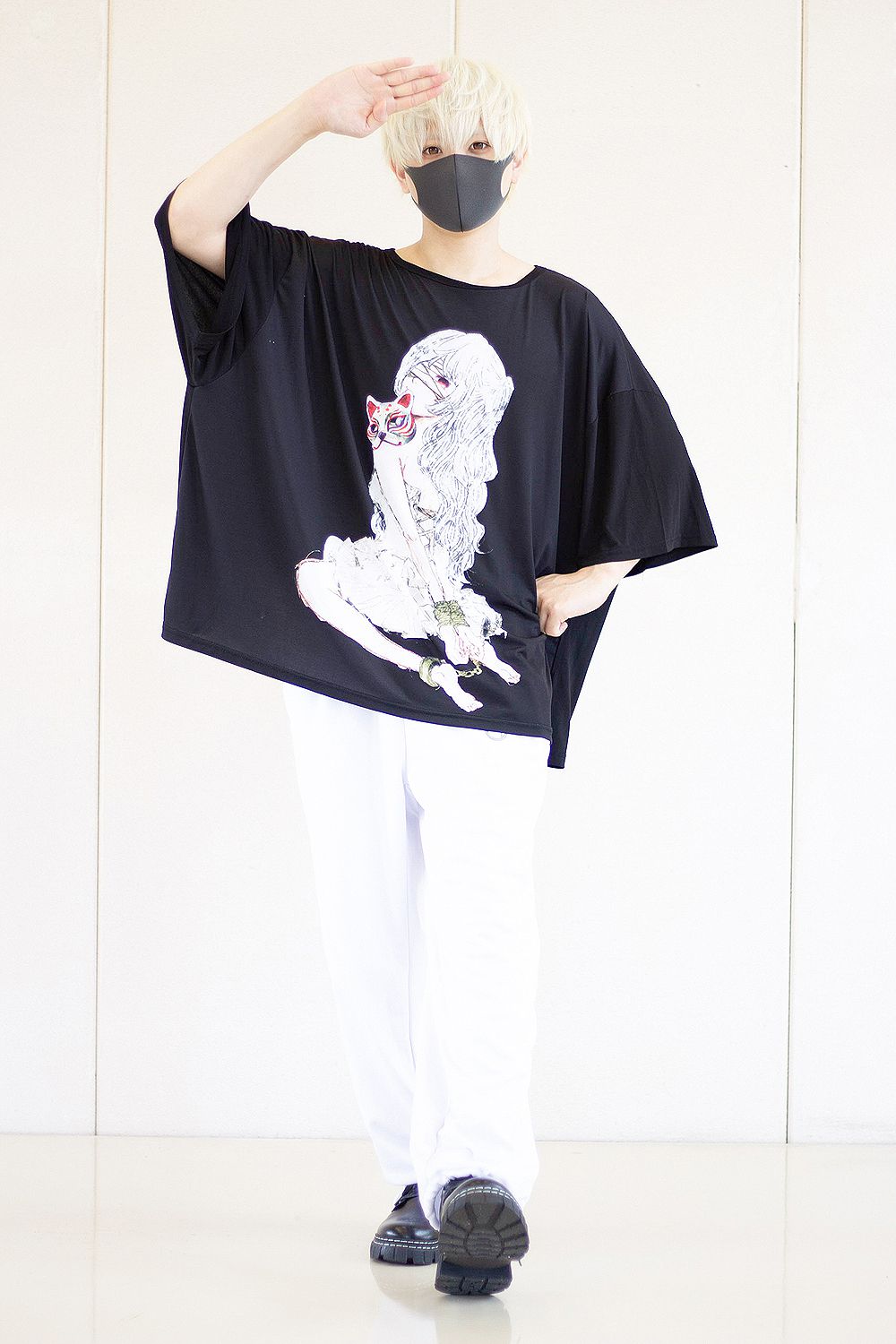稲荷兄弟×ankoROCK ダーティー稲荷ガールズ『凌』監禁Tシャツ -ダンマス-