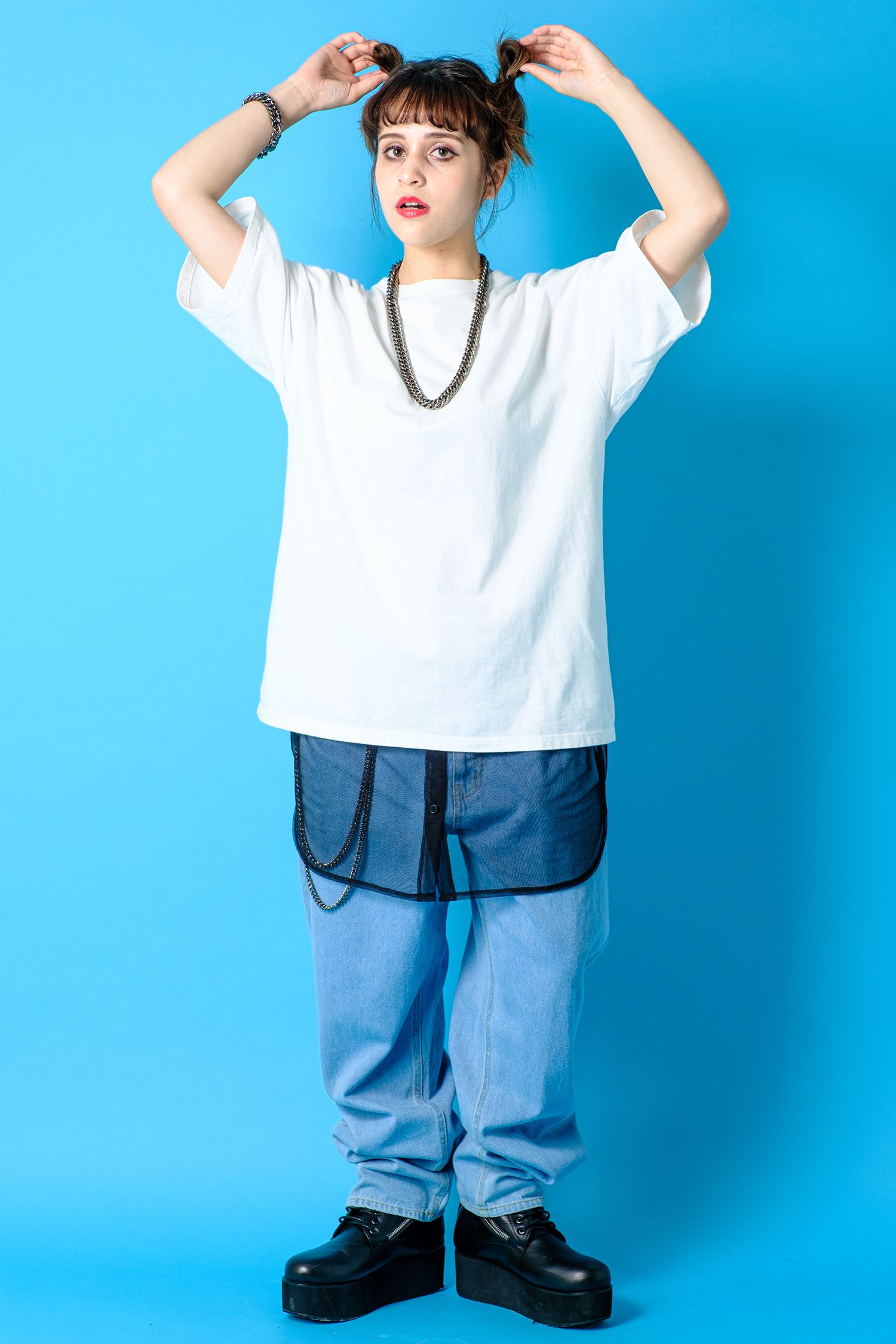 バリエーションフェイクレイヤードシャツ付け裾 ankoROCK(アンコロック