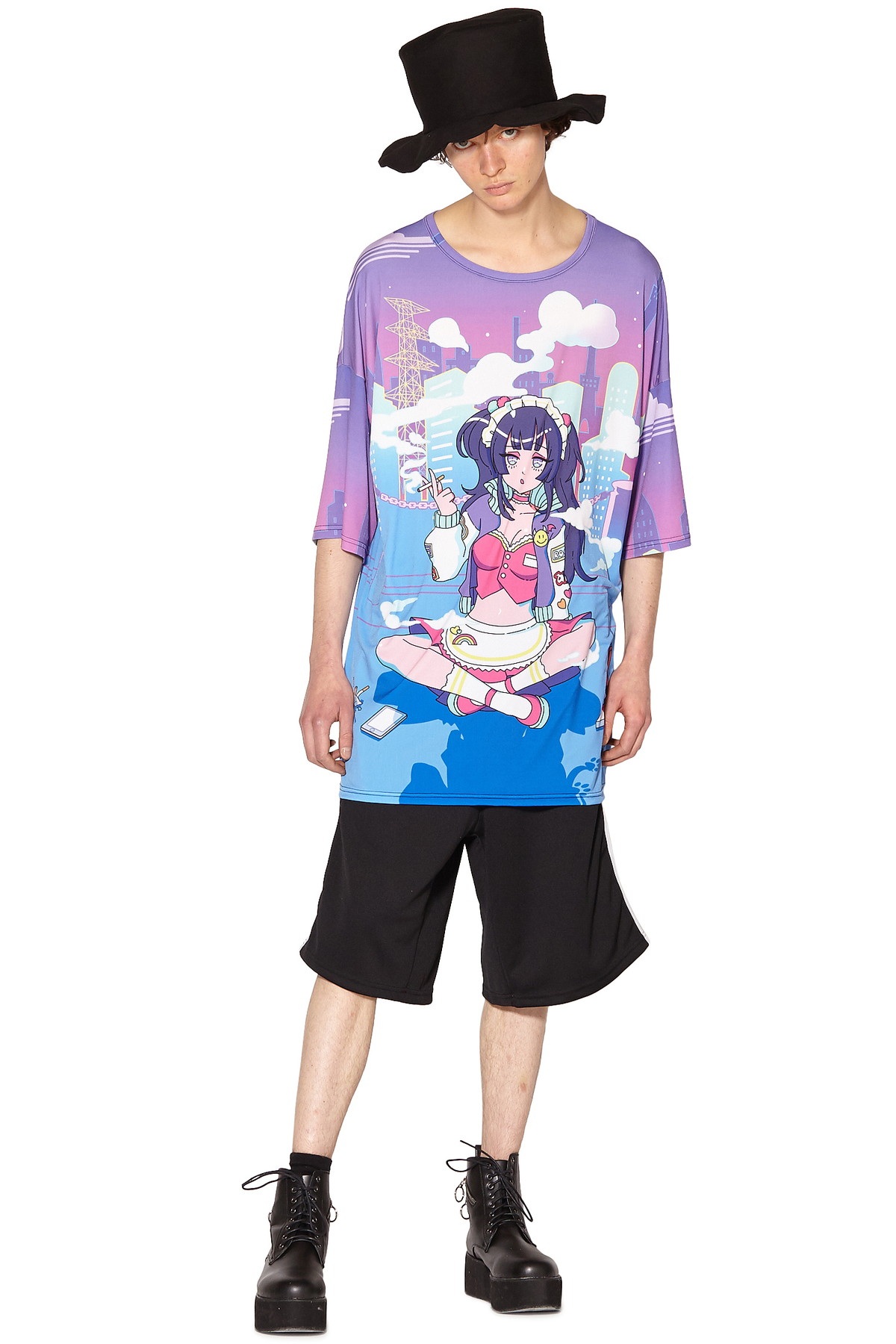 シティポップ タバコと女の子tシャツ メガビッグ Ankorock アンコロック メンズ レディース ユニセックス ステージ 衣装 シティポップ タバコと女の子tシャツ メガビッグ Ankorock アンコロック メンズ レディース ユニセックス ステージ 衣装