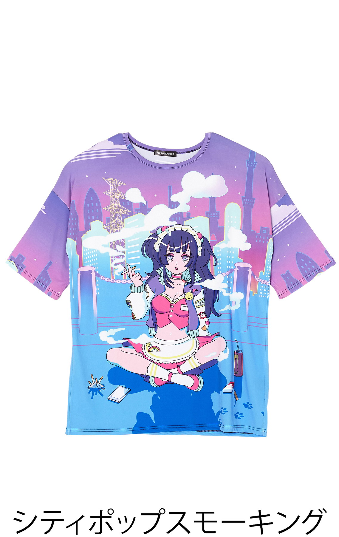 シティポップ タバコと女の子tシャツ メガビッグ Ankorock アンコロック メンズ レディース ユニセックス ステージ 衣装 シティポップ タバコと女の子tシャツ メガビッグ Ankorock アンコロック メンズ レディース ユニセックス ステージ 衣装