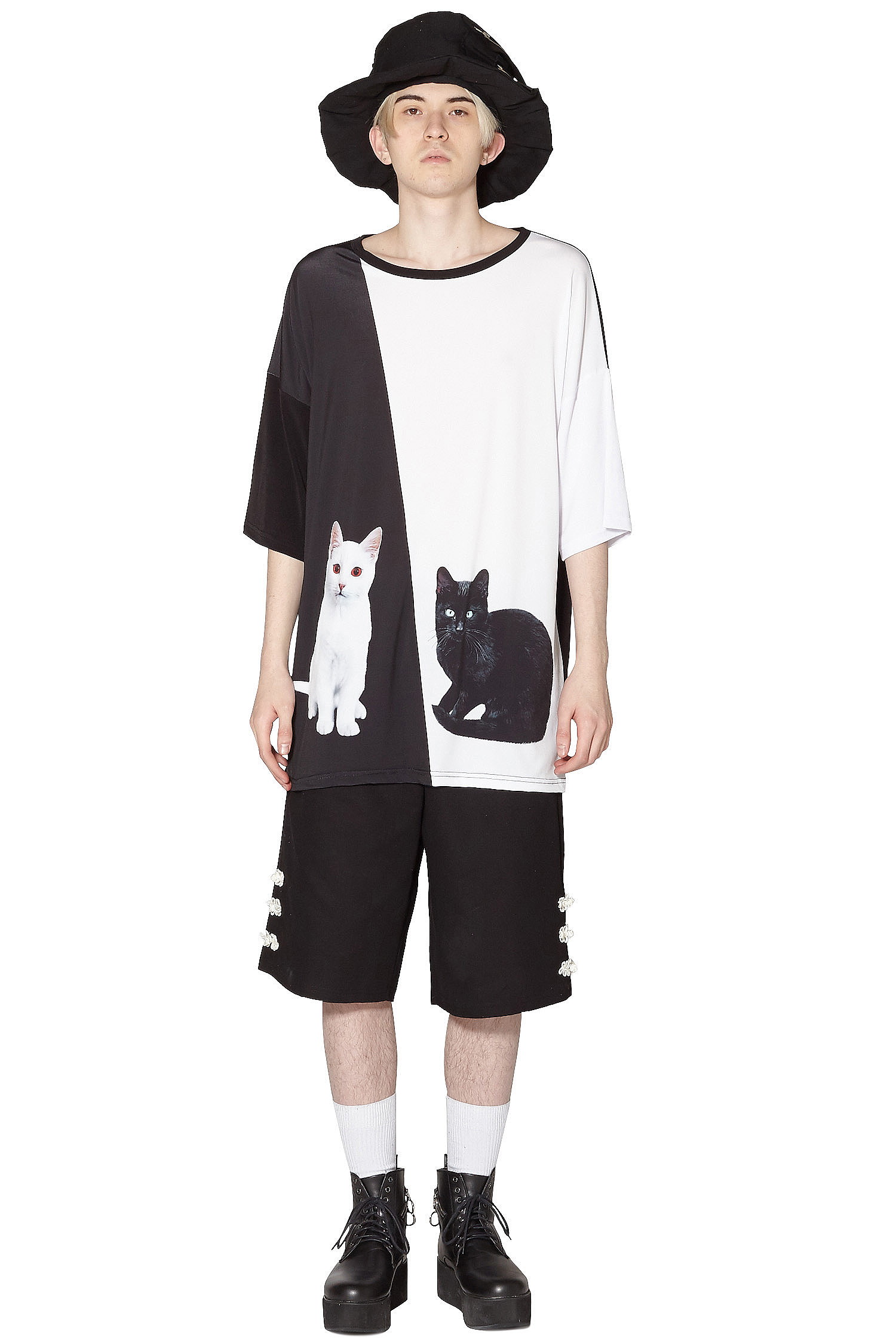 アルビノ メラニズム ネコ tシャツ メガビッグ アルビノ メラニズム ネコ tシャツ メガビッグ