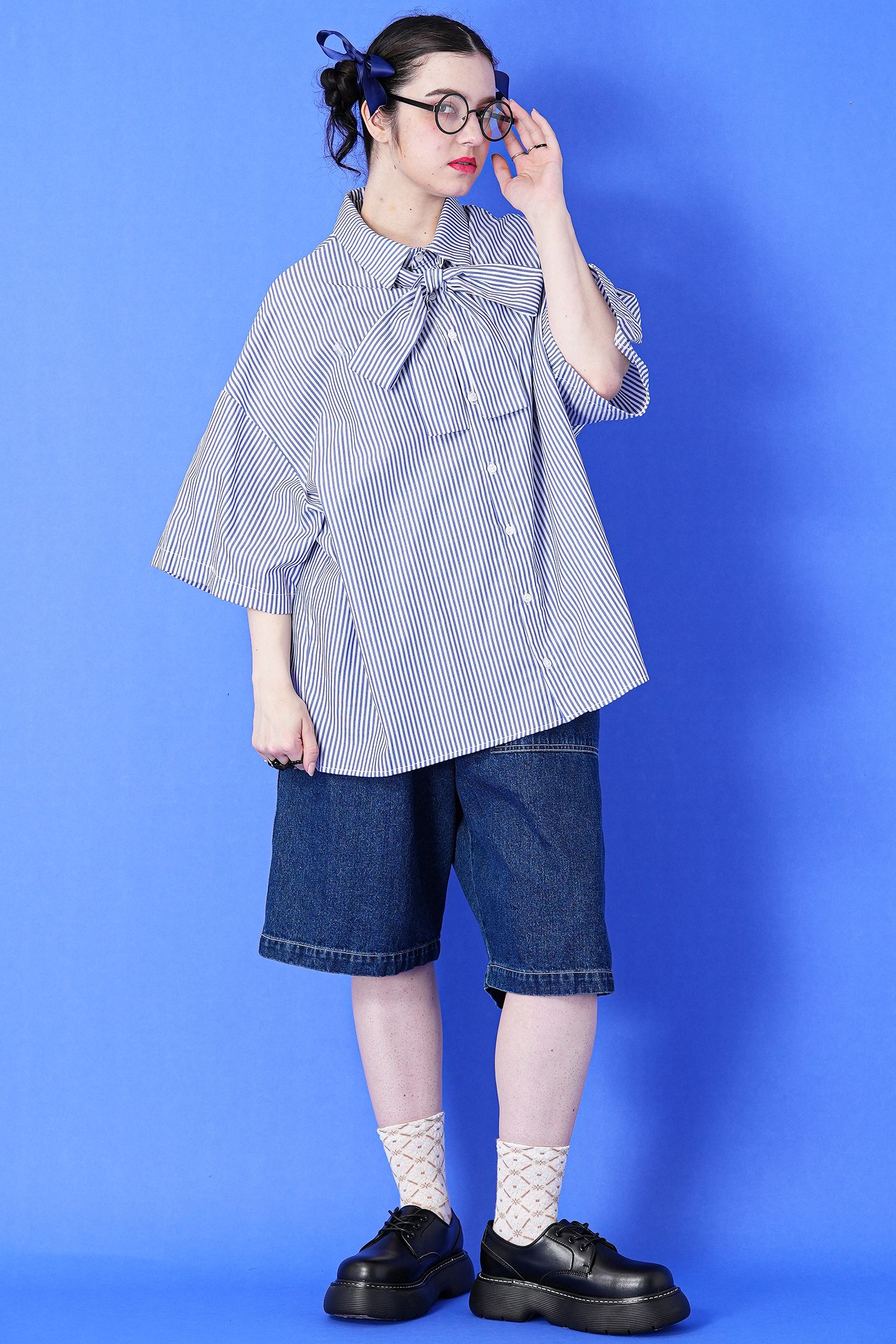 Tシャツ(ネイビー) – Shizuka Kudo official goods store