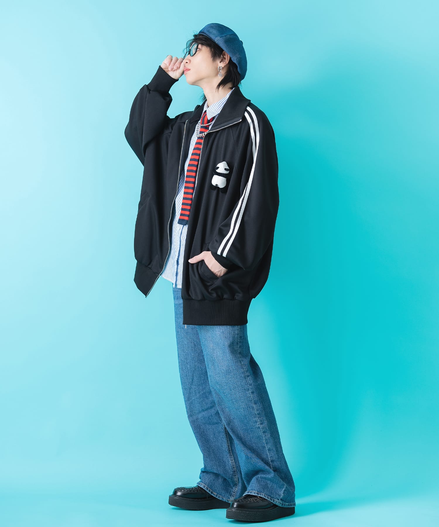 TEDDY ankoROCK ボリュームネックラインジャージ -オーバーサイズ