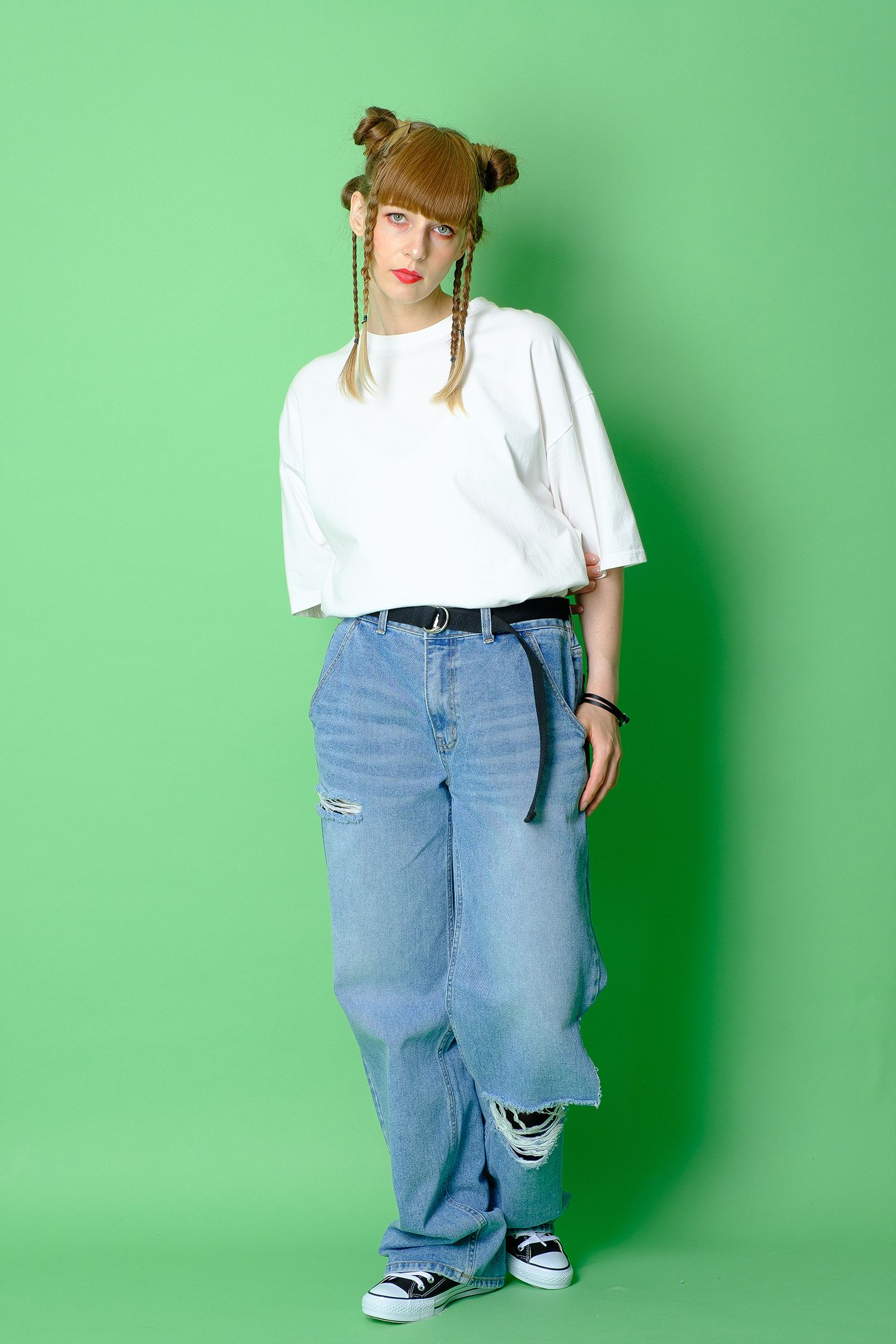 【FAITH CONNEXION】 リングベルト キャンバス ラッフル スカート リボン付きラッフルフリルラップスカート