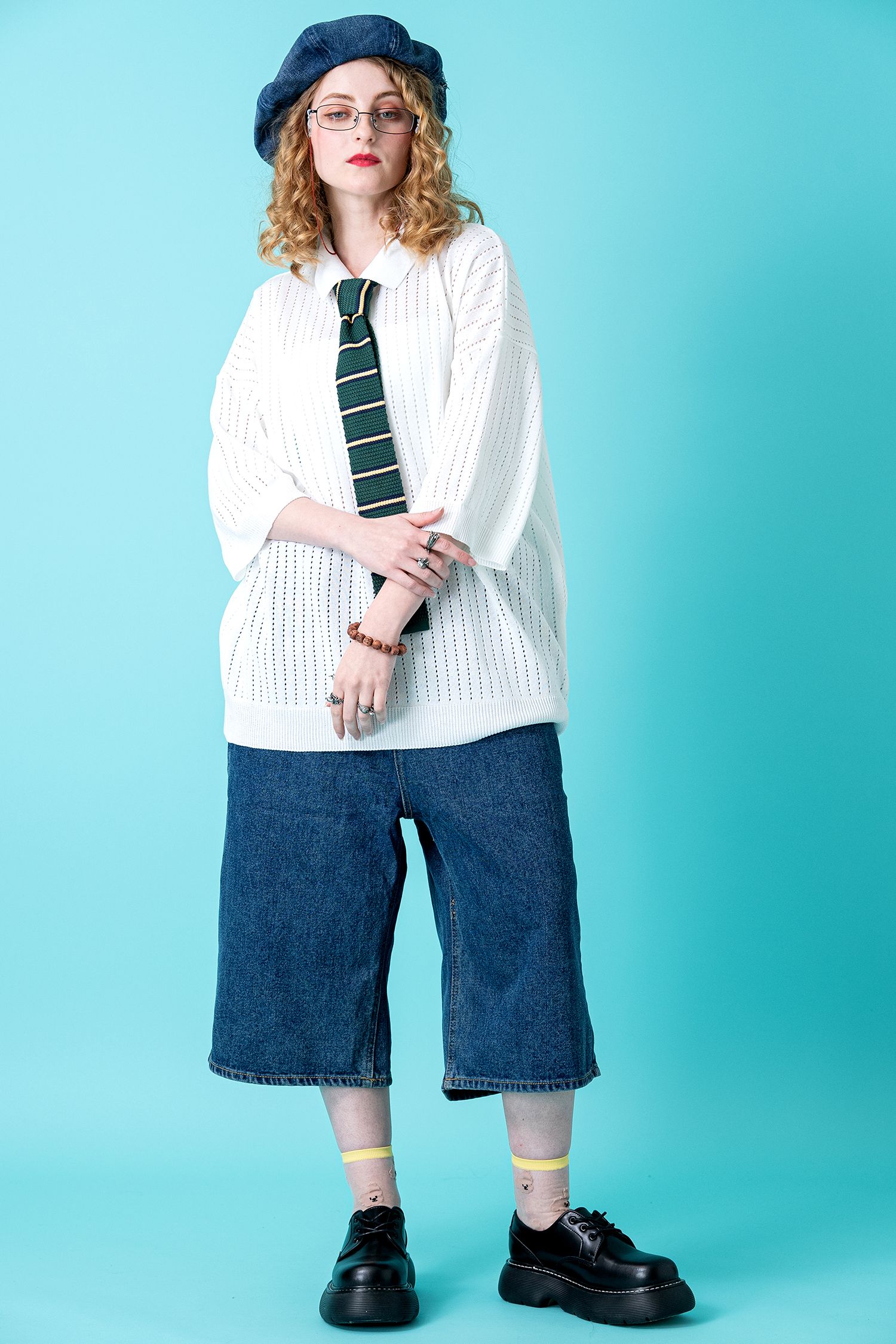 大粒文字数珠ブレスレット / メンズ レディース 木玉 ankoROCK(アンコ