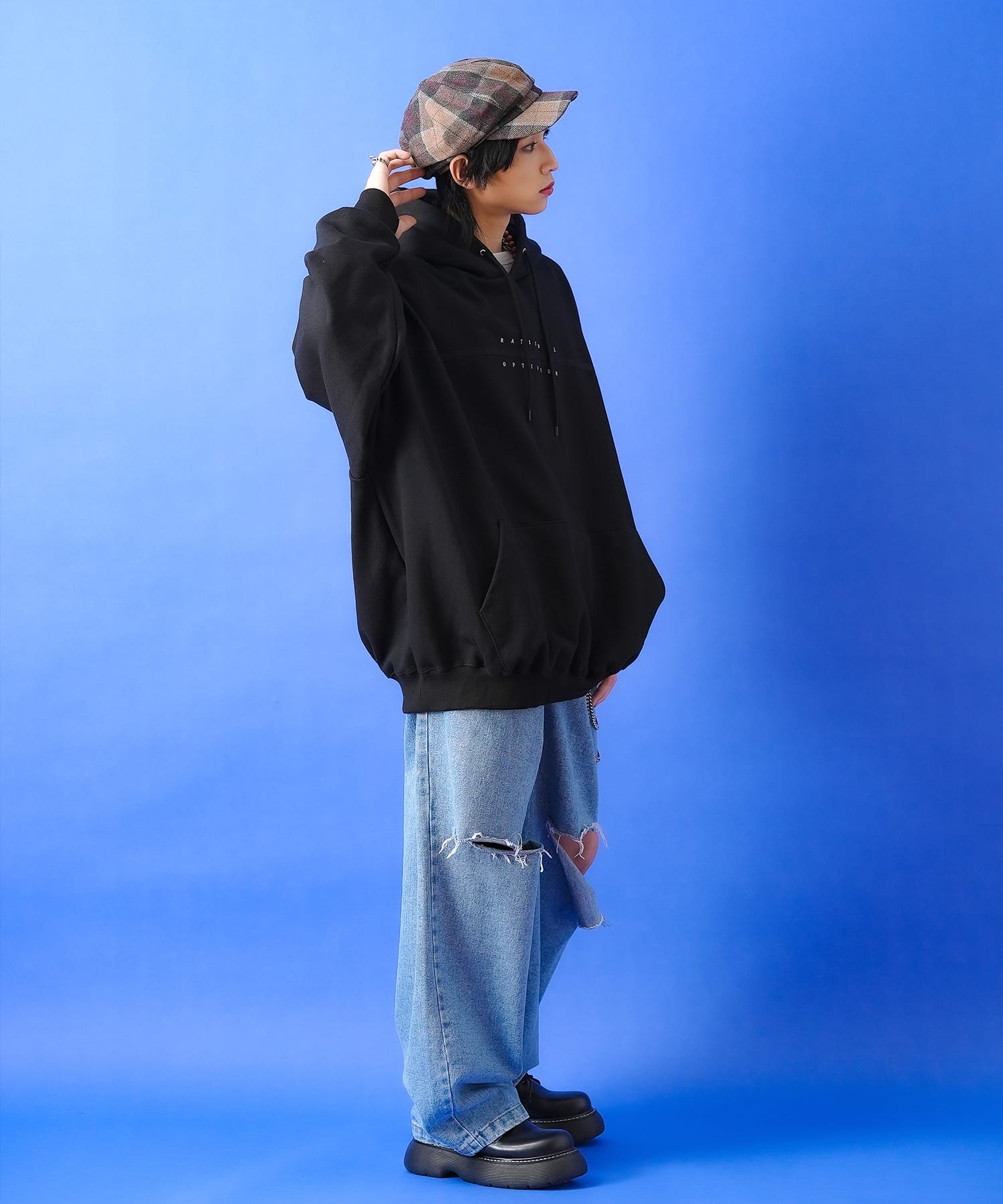 AMBERGLEAM／ウールアップルキャスケット（チェック） AMBERGLEAM／ウールアップルキャスケット（チェック） 帽子