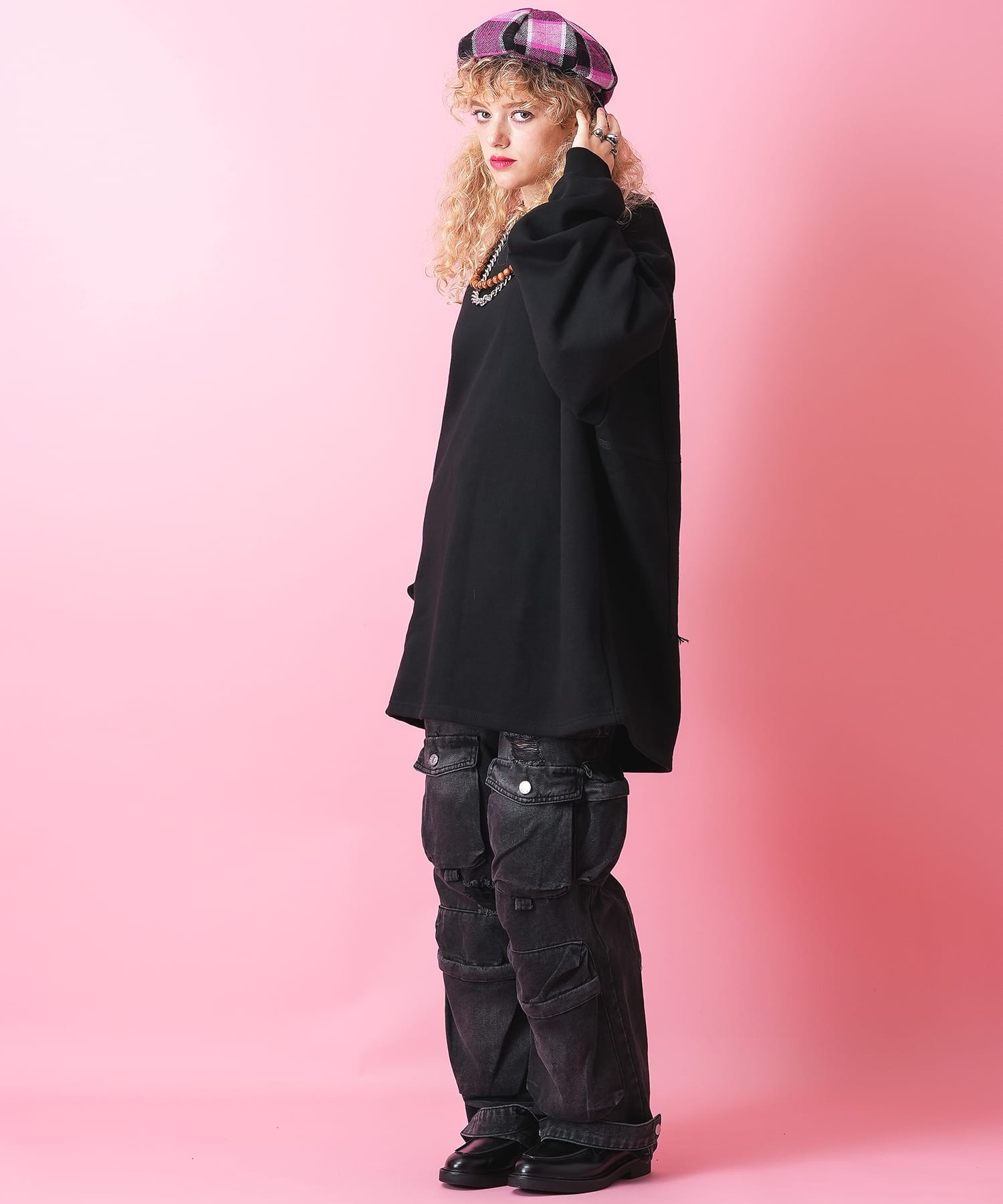 チェック柄ウールキャスケット / メンズ レディース ユニ