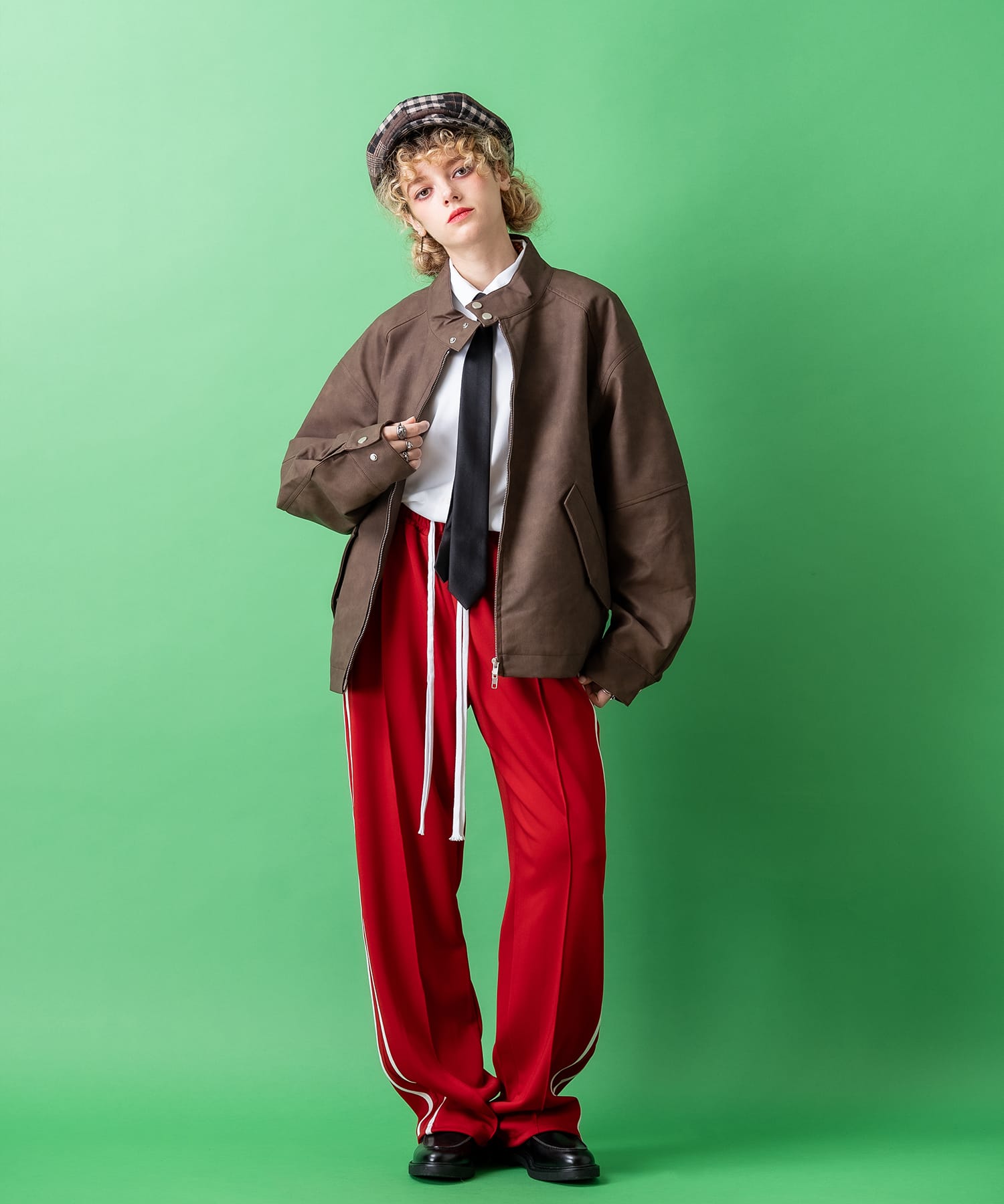 ランダムチェックパッチワークキャスケット / メンズ レディース ユニ