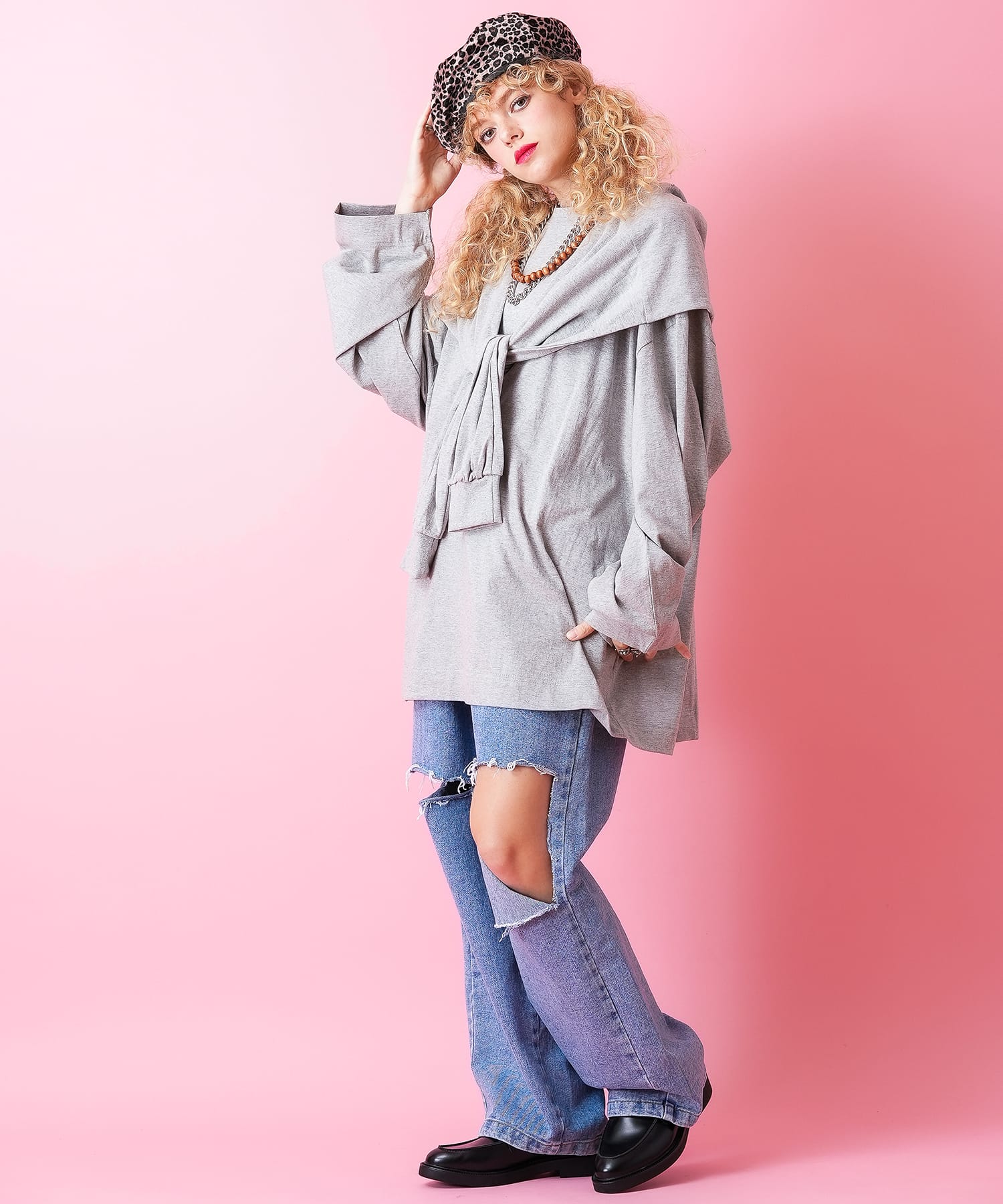 WHITENIXXX　neighborhood ベレー帽　レオパード レオパードベレー帽 – funda mine