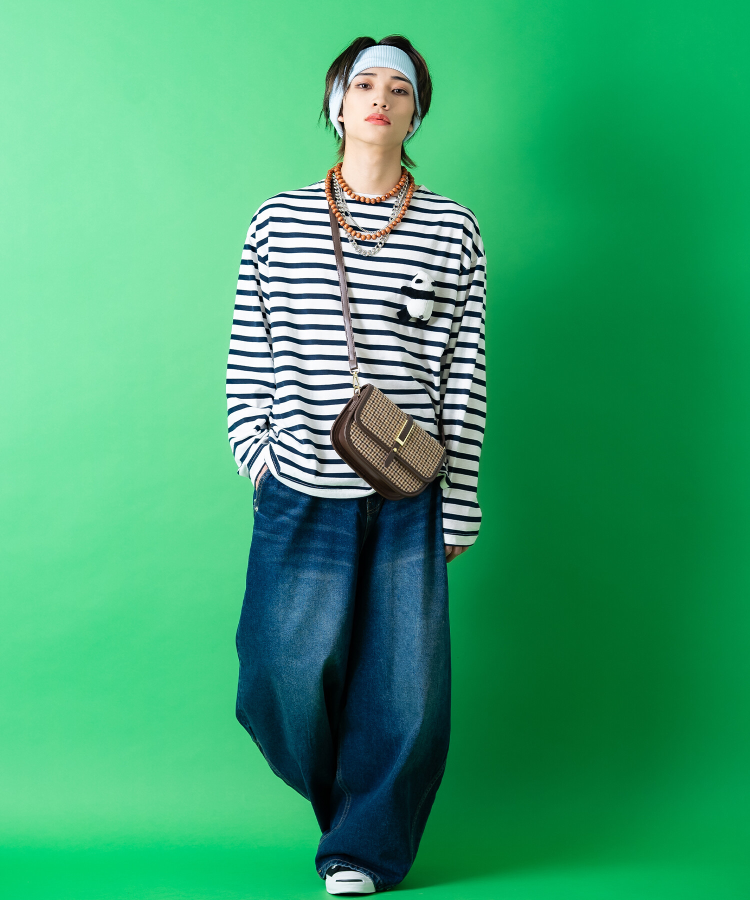 リブヘアバンド / レディース メンズ ユニセックス ヘッドバンド