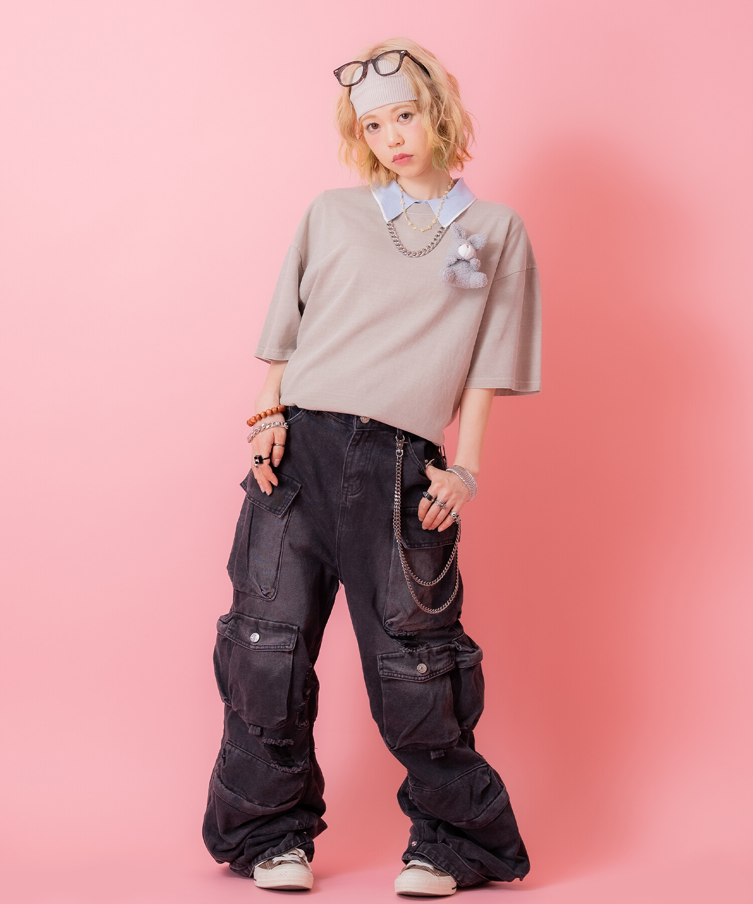 専用おまとめです。アンティークベルグベア二人体 リブヘアバンド / レディース メンズ ユニセックス ヘッドバンド