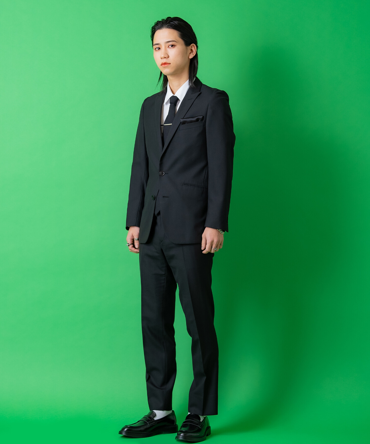 スーツ生地ネクタイ / メンズ レディース ユニセックス 柄 無地