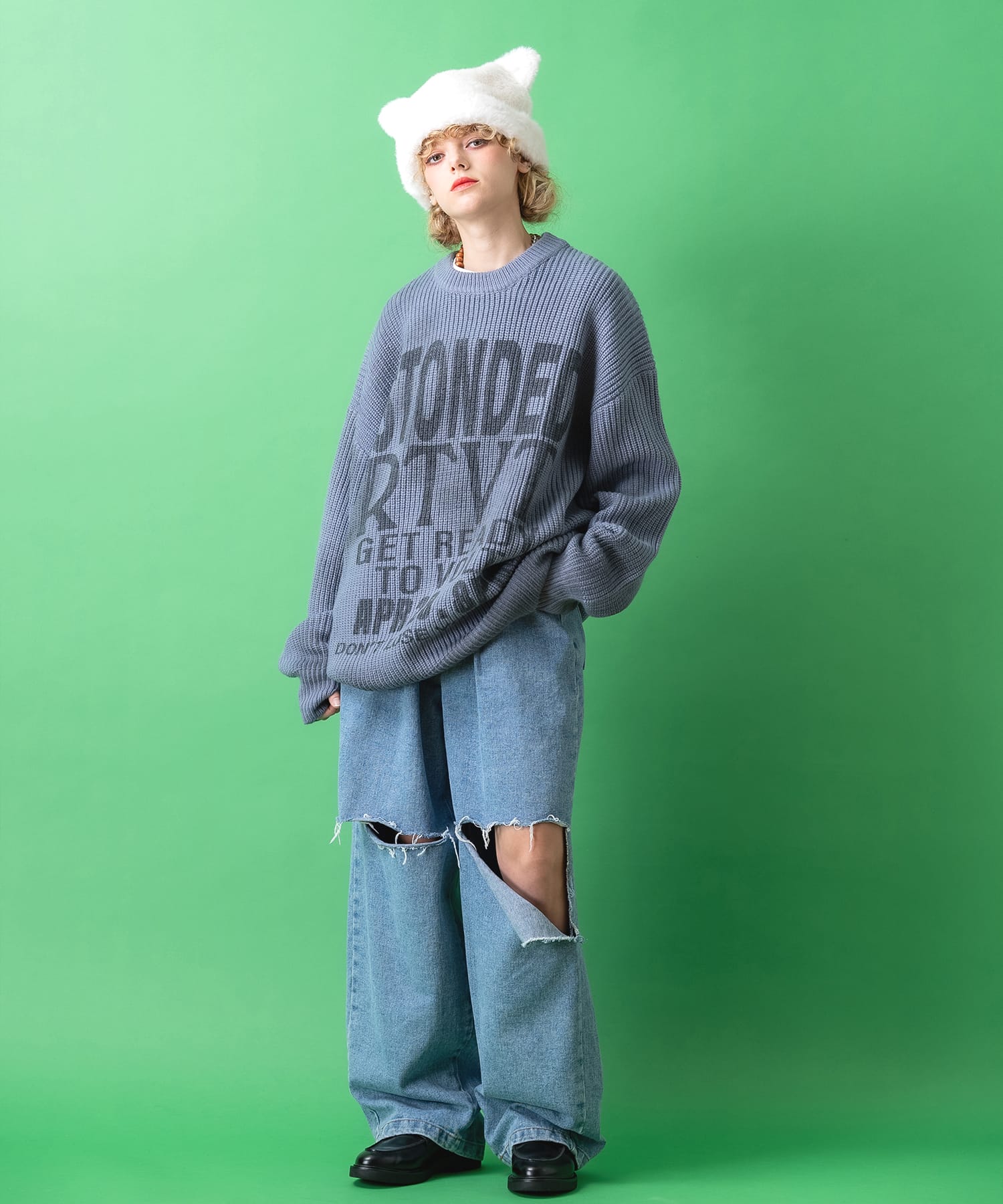 ネコ耳フィッシャーマンファーハット / 猫耳 レディース メンズ