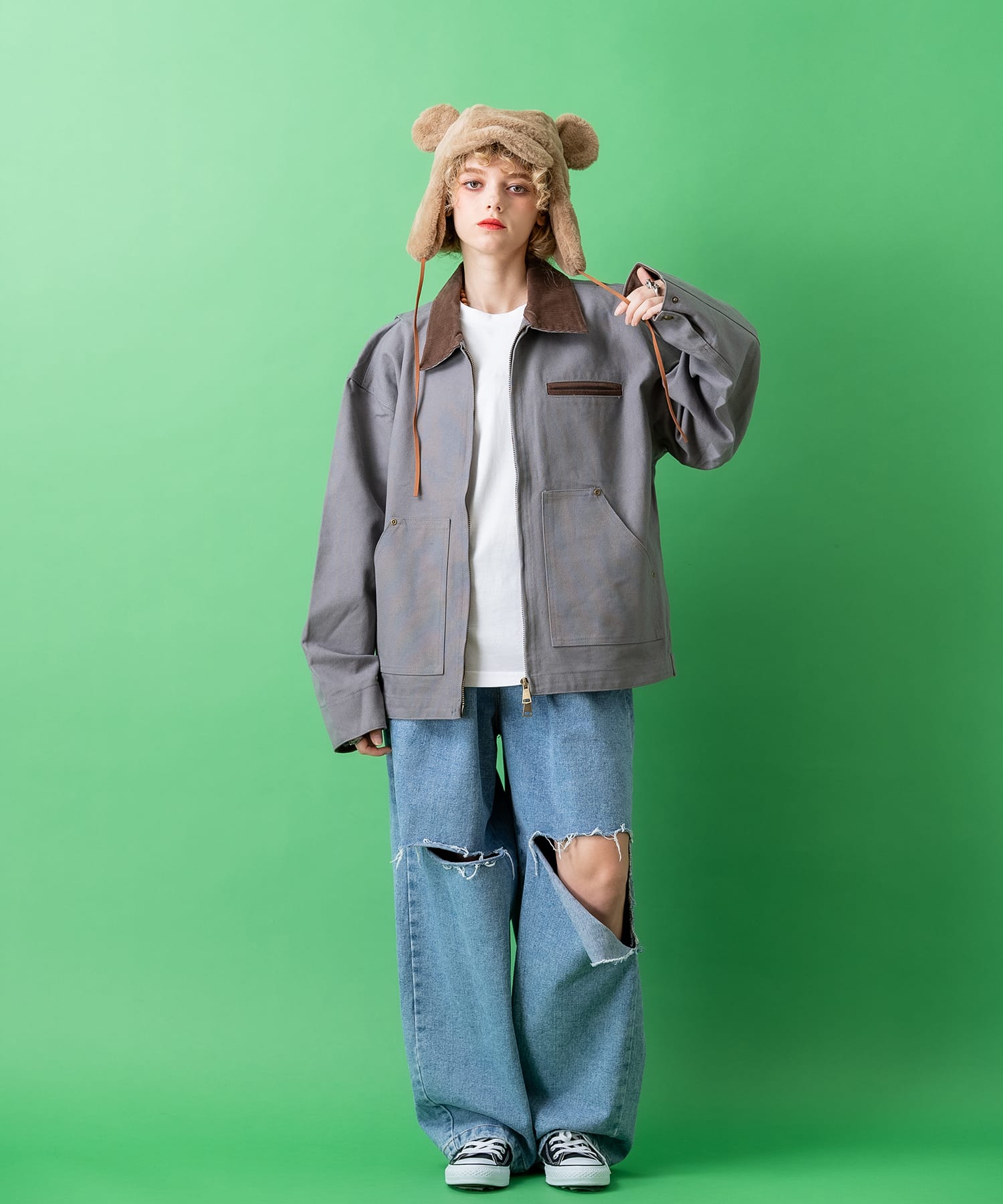 クマ耳イヤーフラップファーフード / レディース メンズ ユニセックス