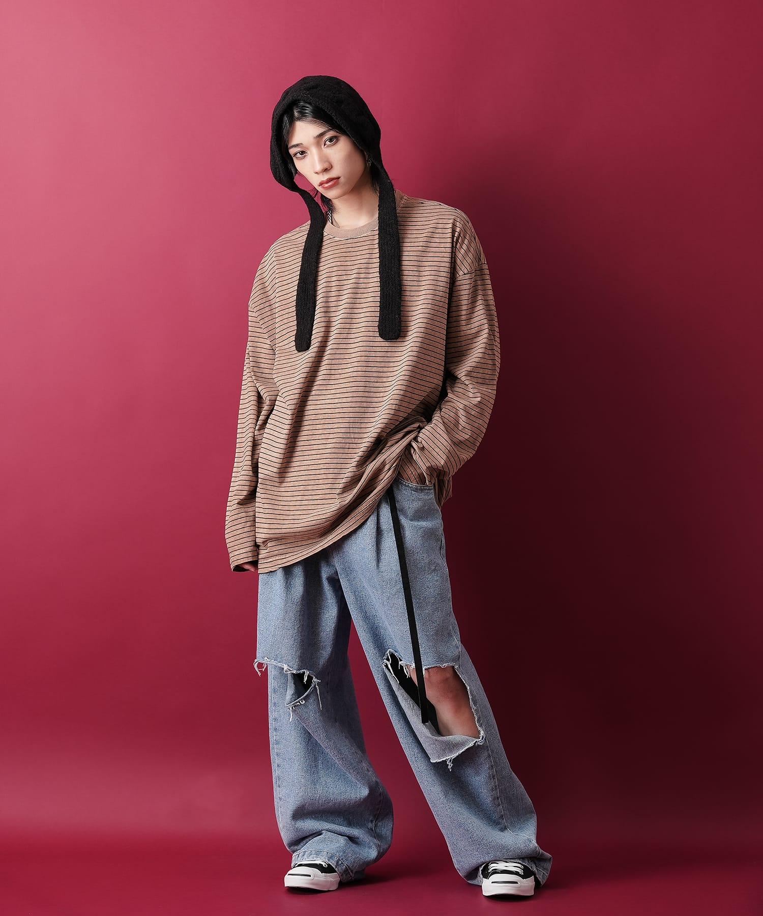 ケーブルニットイヤーマフ / 耳当て レディース メンズ ユニセックス