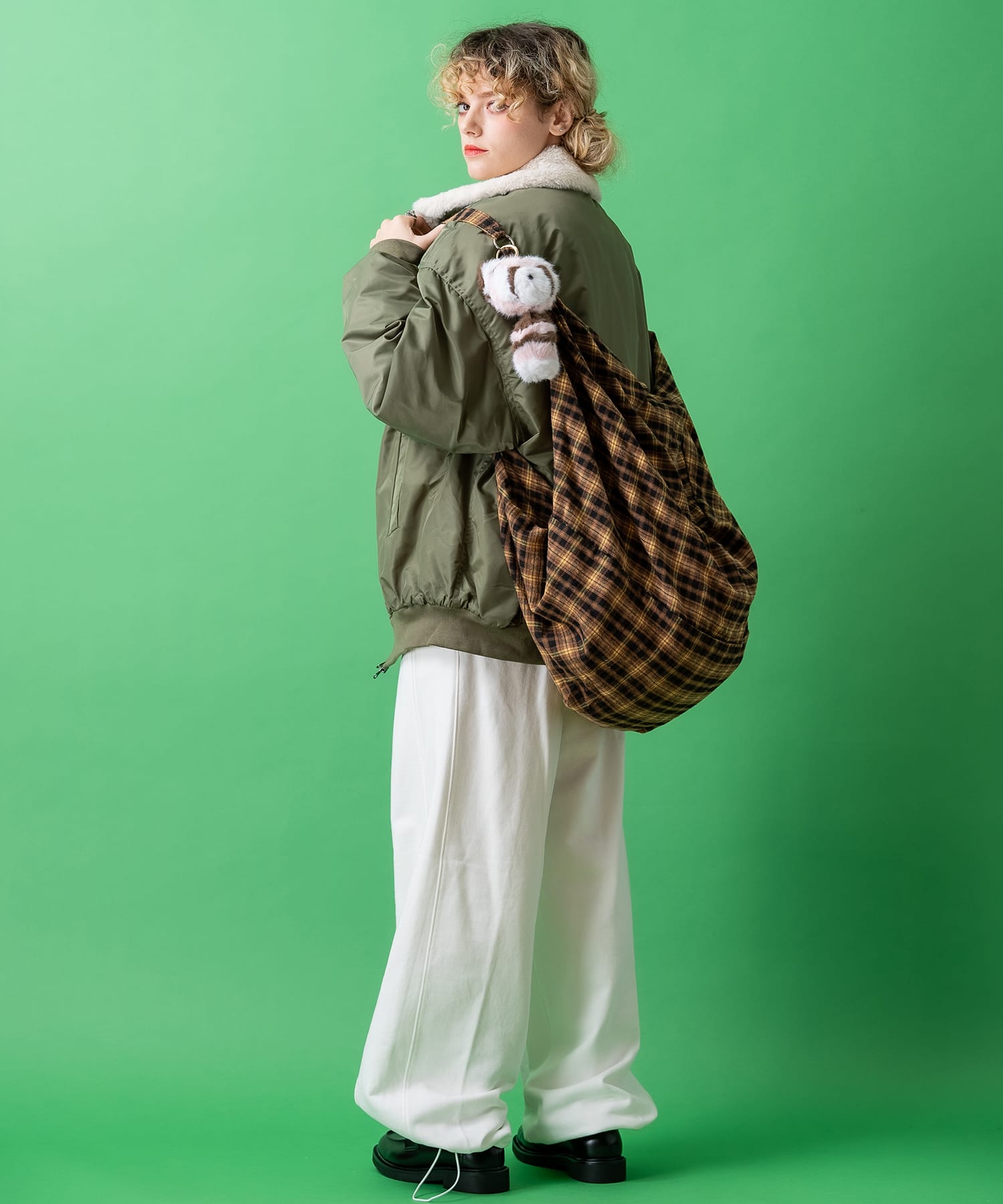 チェック柄ネル3WAYバッグ / レディース メンズ ユニセックス