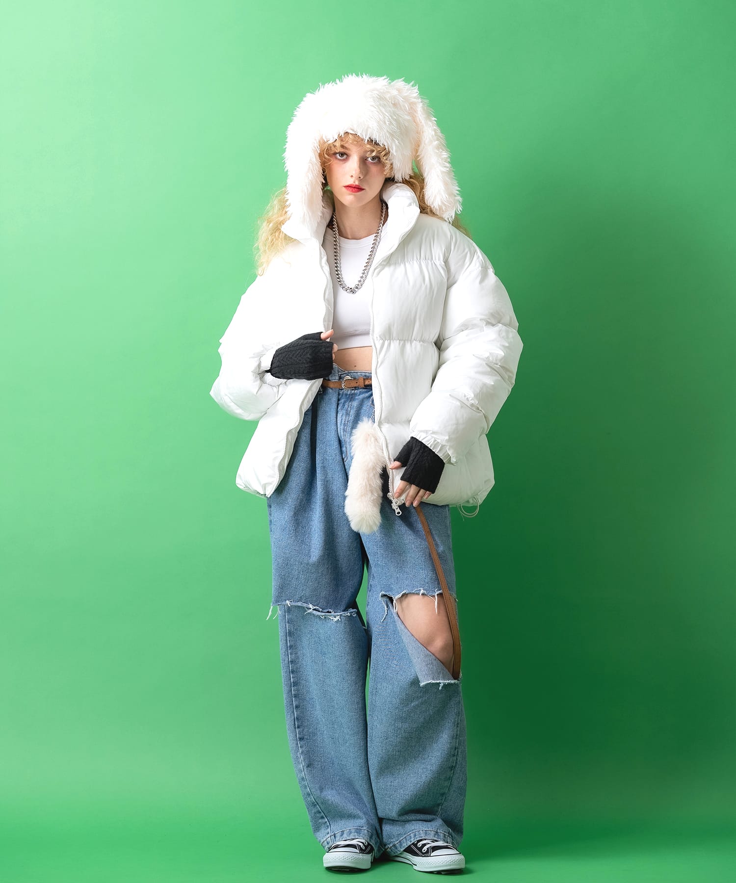新品 】BURBERRY バーバリー ファーキーホルダー テールチャーム