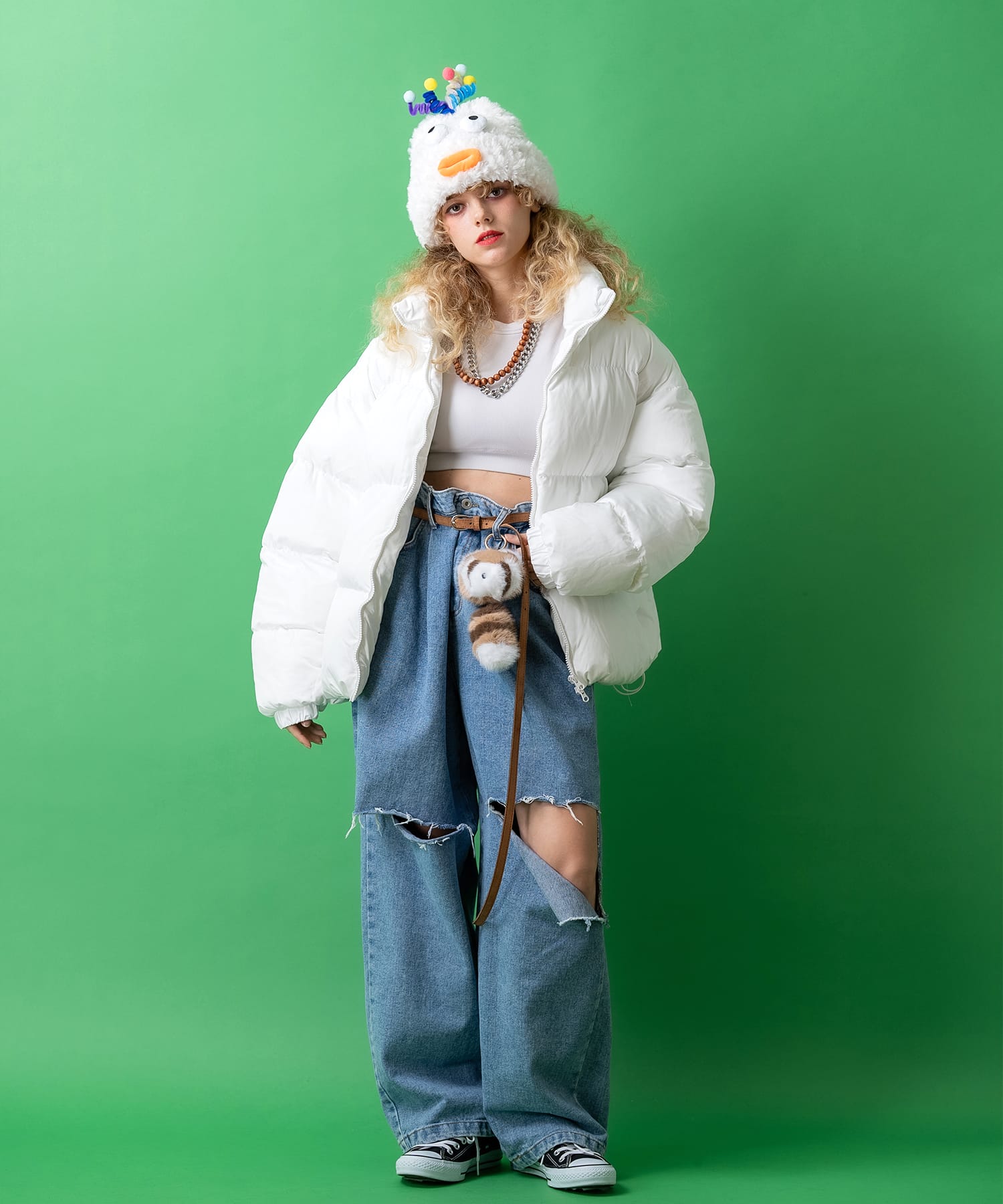 あらいぐまキーホルダー / キーリング アニマル チャーム アクセサリー