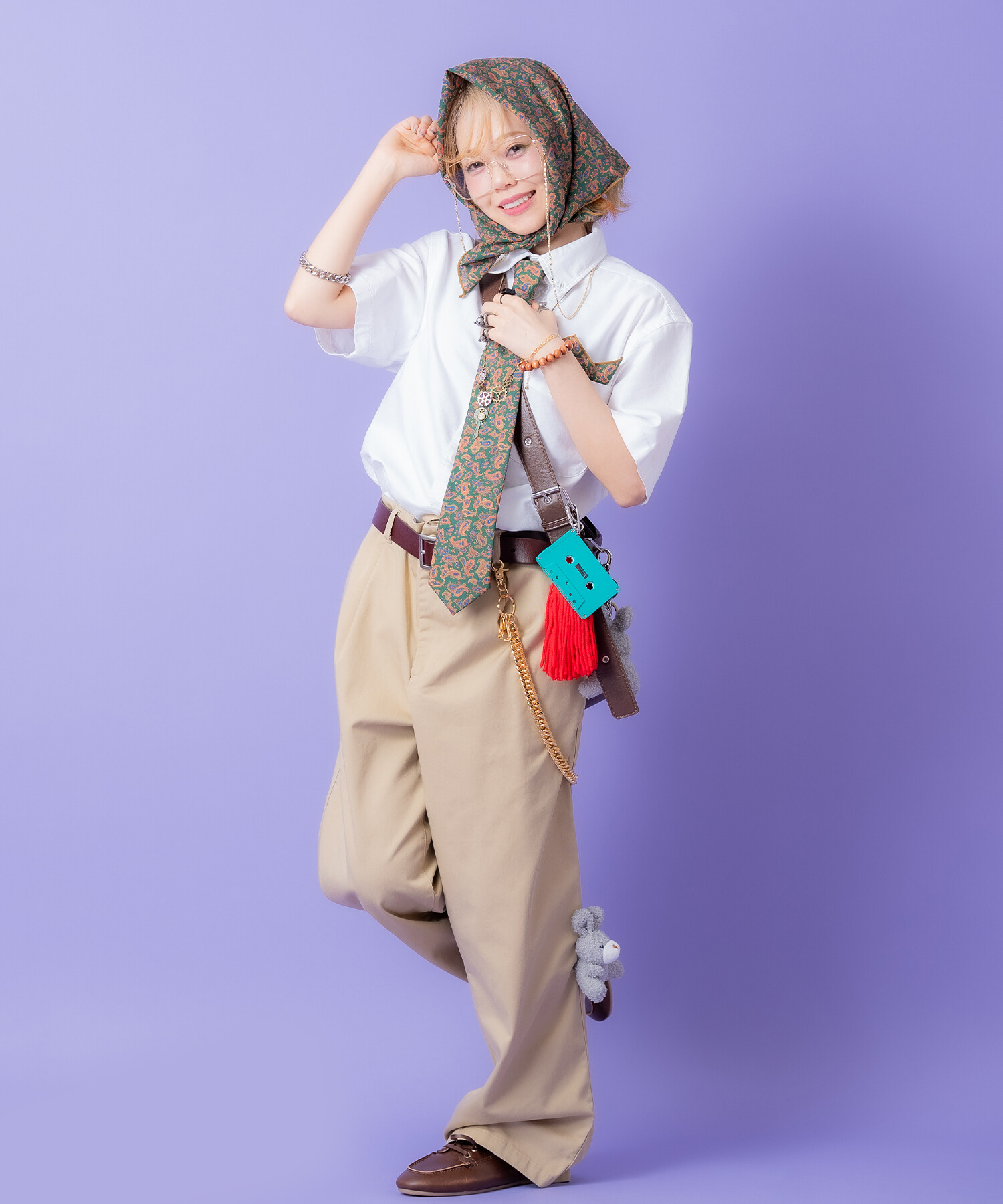 レトロビッグスクエアメガネ / クリアレンズ 伊達眼鏡 メンズ