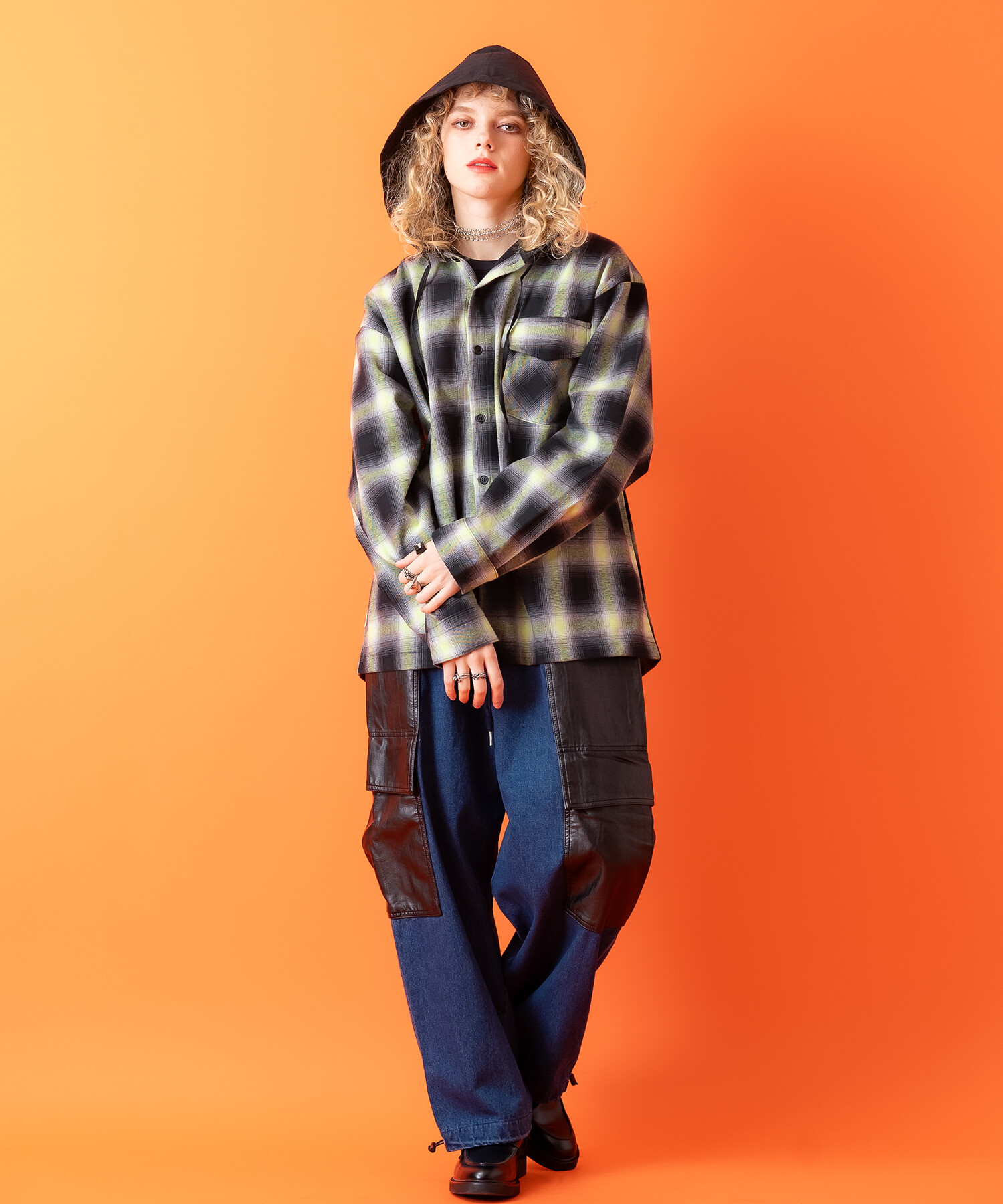 月桂樹ワイドメタルチョーカー / レディース メンズ ユニセックス