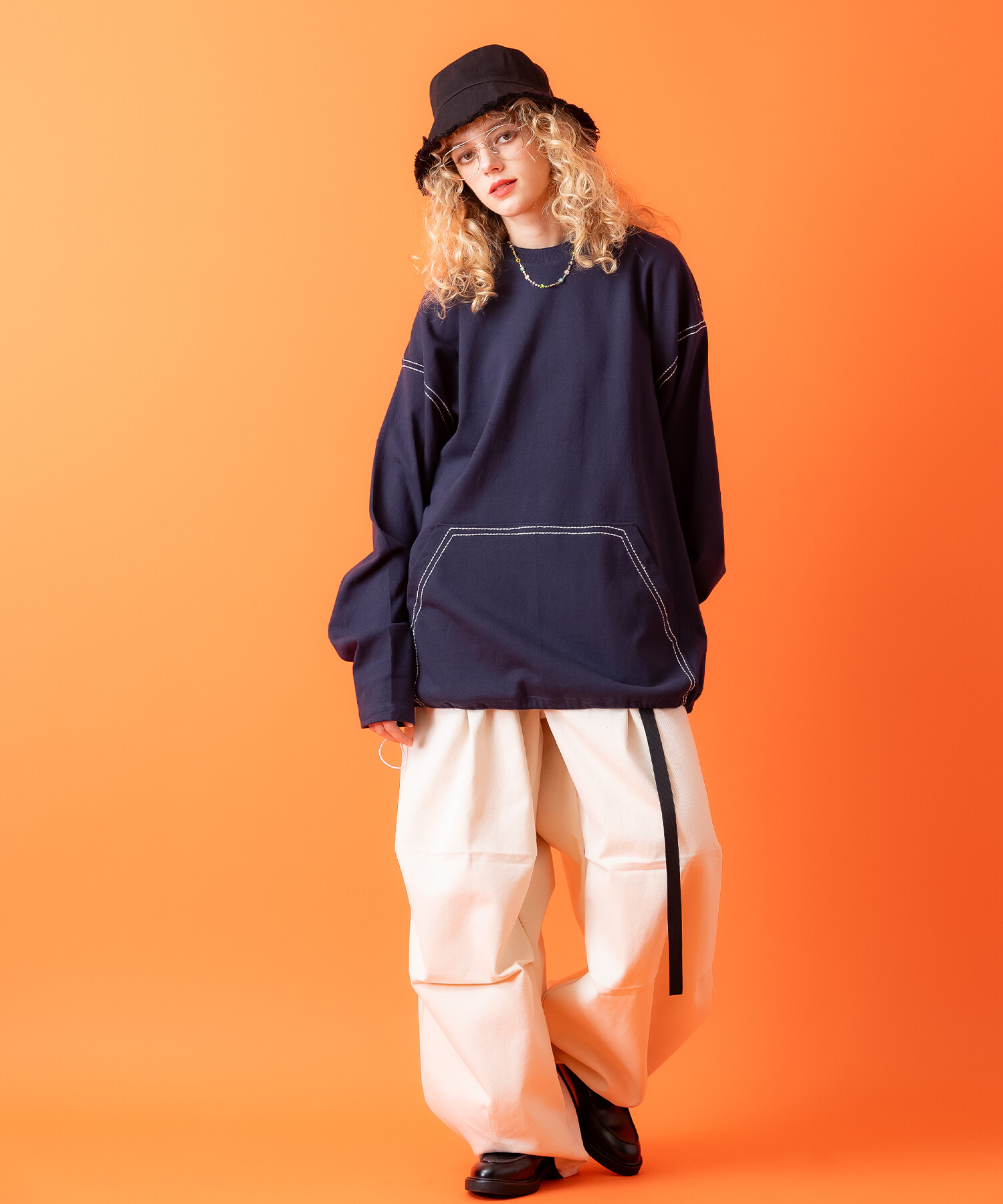 フラワーメタルチェーンネックレス(45cm) / ユニセックス メンズ