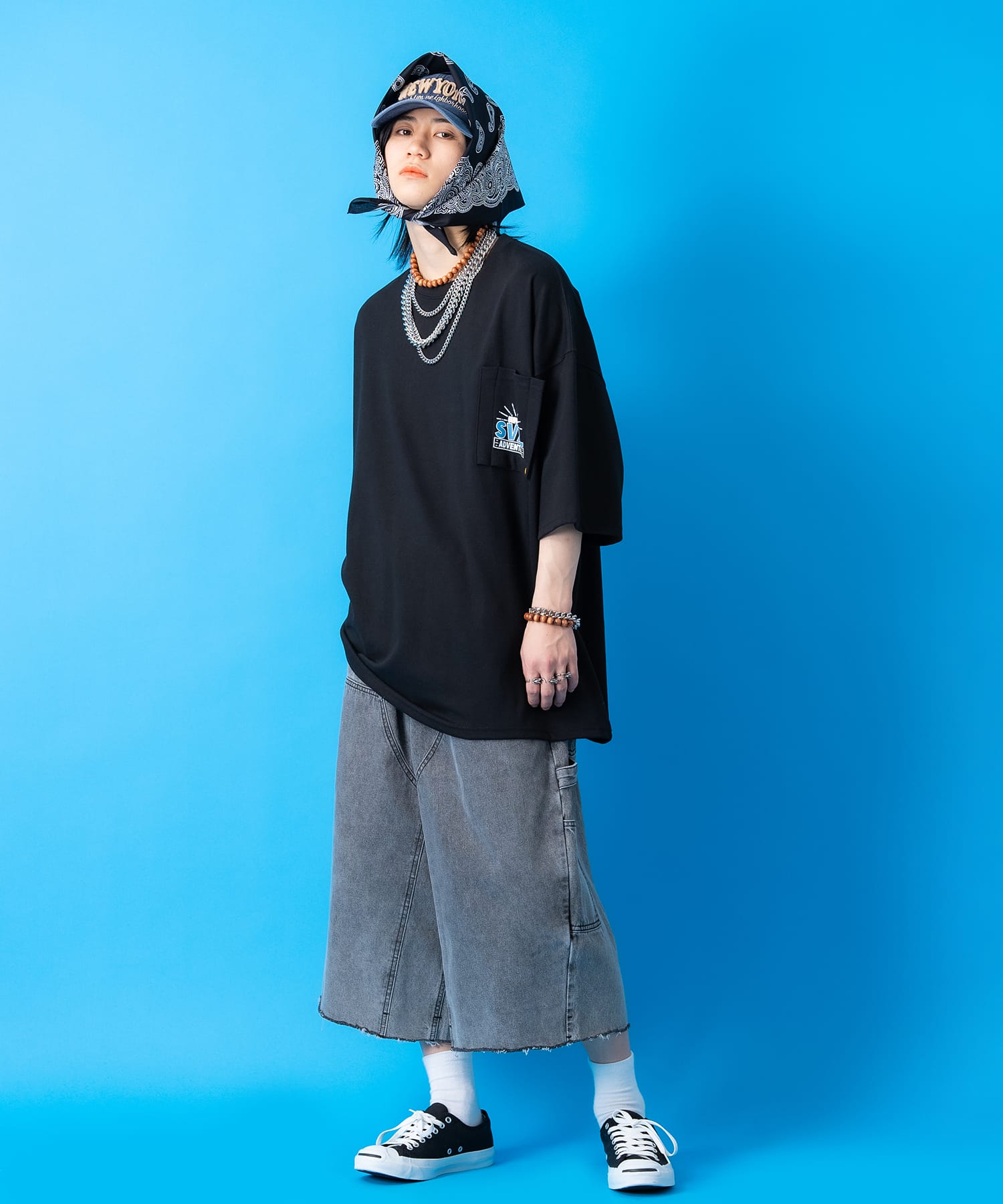 NEW YORKワッペン＆ロゴ刺繍フェードローキャップ / ベース