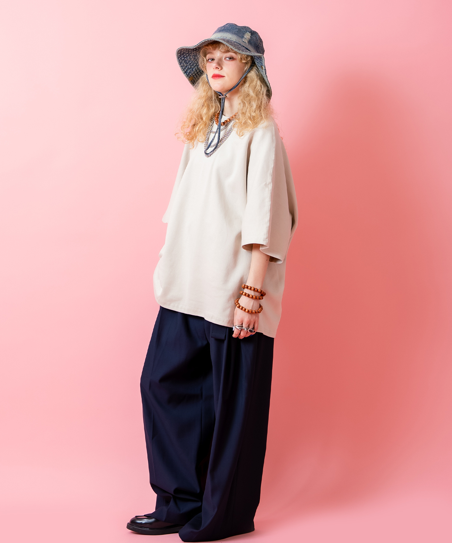 ダメージデニムテンガロンスタイル2WAYサファリハット / メンズ