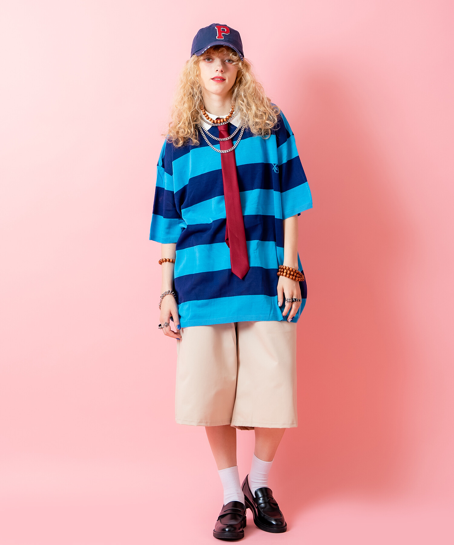✨極美品✨　ラルフローレン　コットンケーブルビッグロゴワッペン　金ボタン POLO RALPH LAUREN(ポロラルフローレン) 星条旗 フラッグ POLO