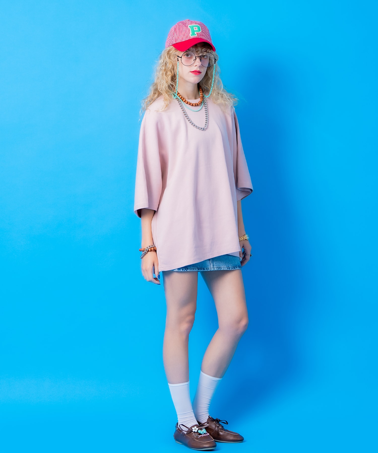 ガラスビーズネックレス(40cm) / レディース メンズ ユニセックス