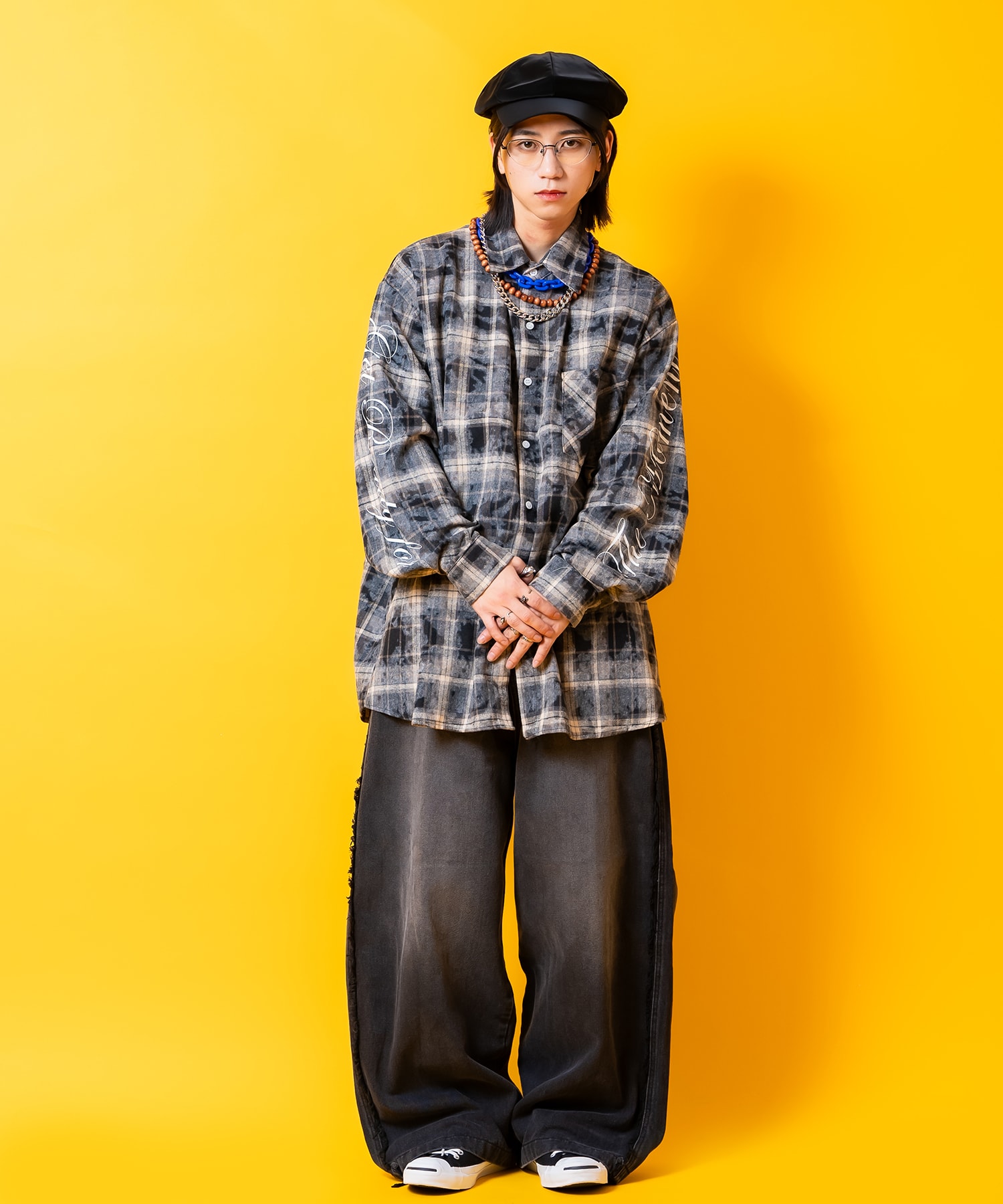 ハーフリムフォックスメガネ / ユニセックス メンズ レディース クリア