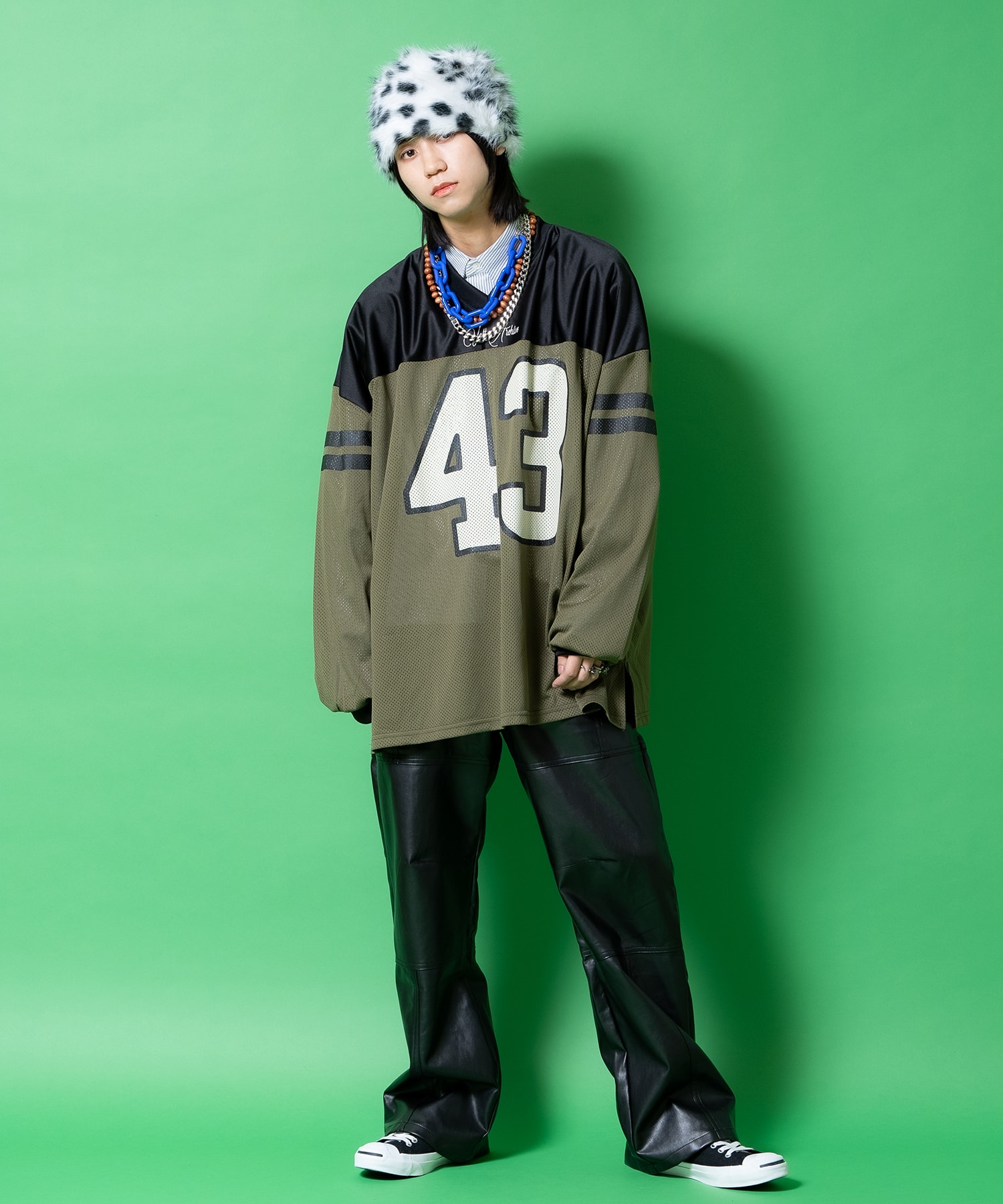 ブチレオパードファーロシアンハット / ユニセックス ヒョウ柄 豹柄