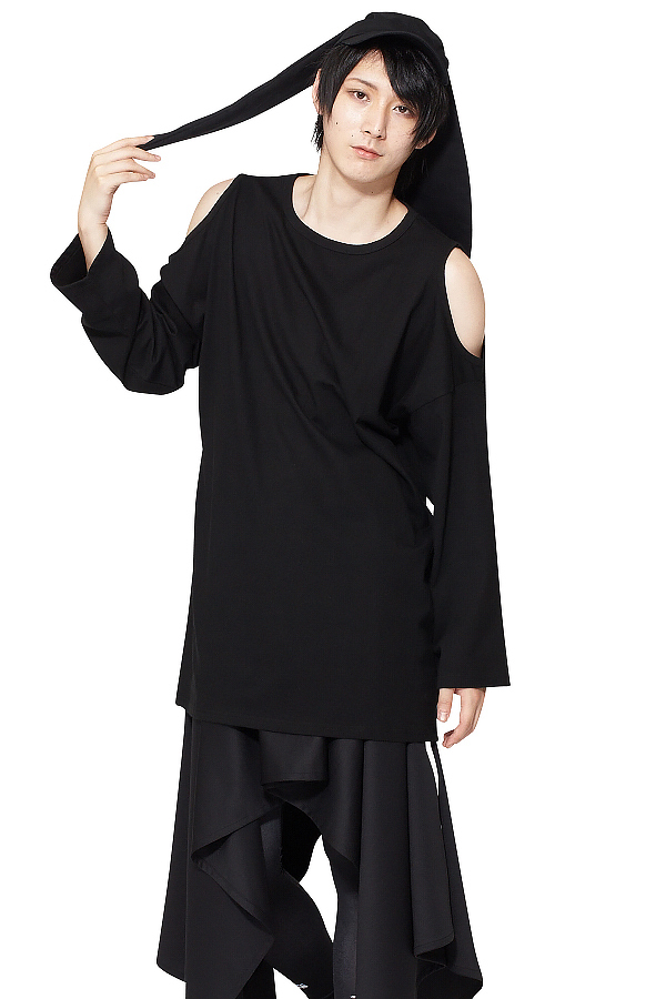 オープンショルダーカットソー -メガビッグ-