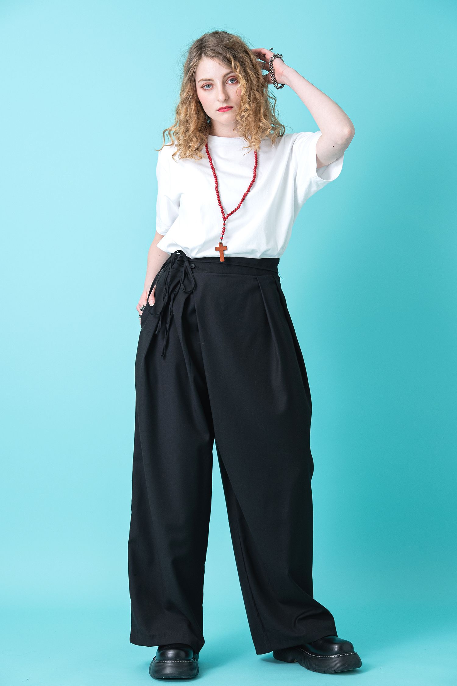 ロングコードベルトワイドラップパンツ / スラックス ankoROCK(アンコ