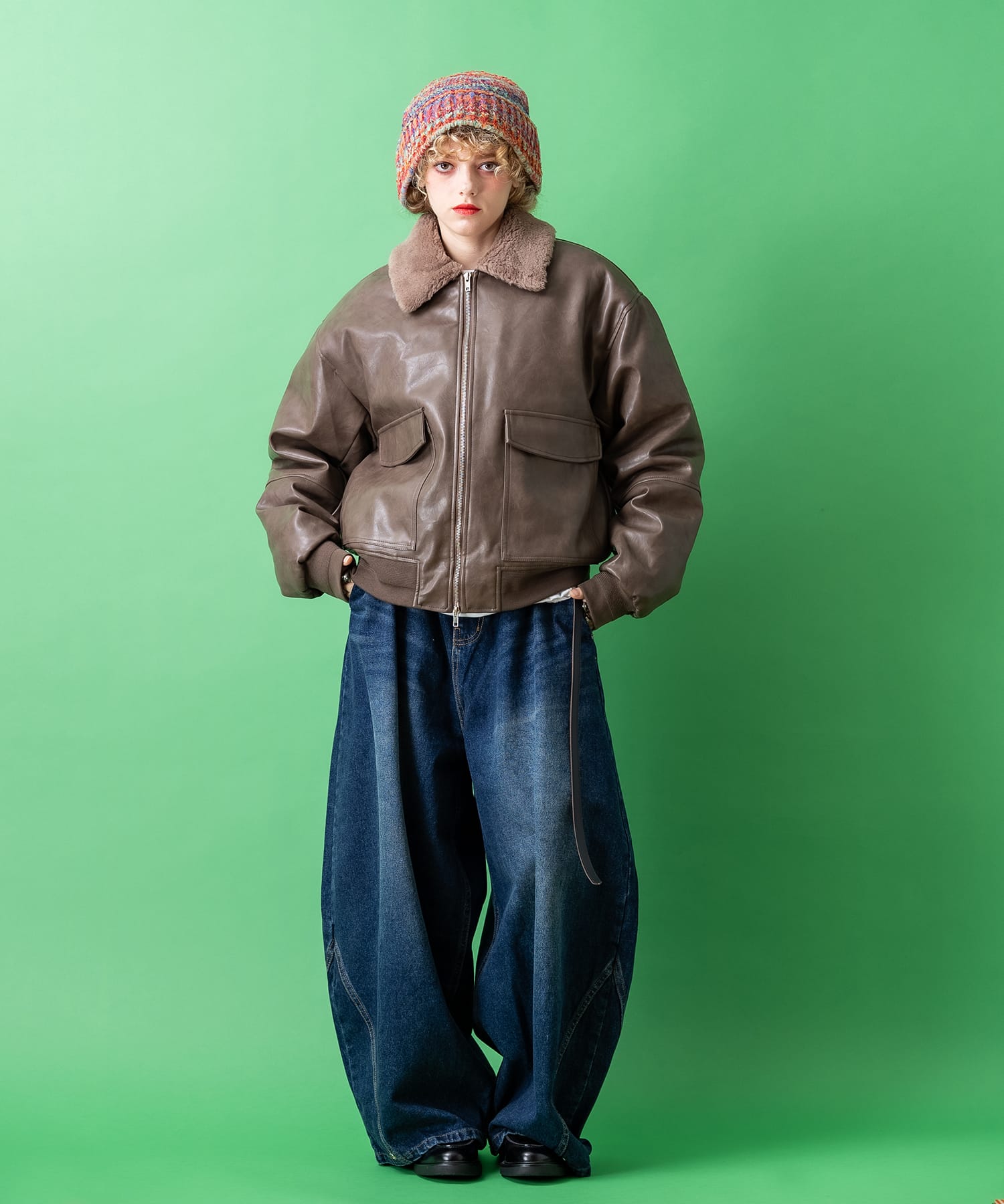 バルーン変形スーパーワイドデニムパンツ / ジーンズ メンズ