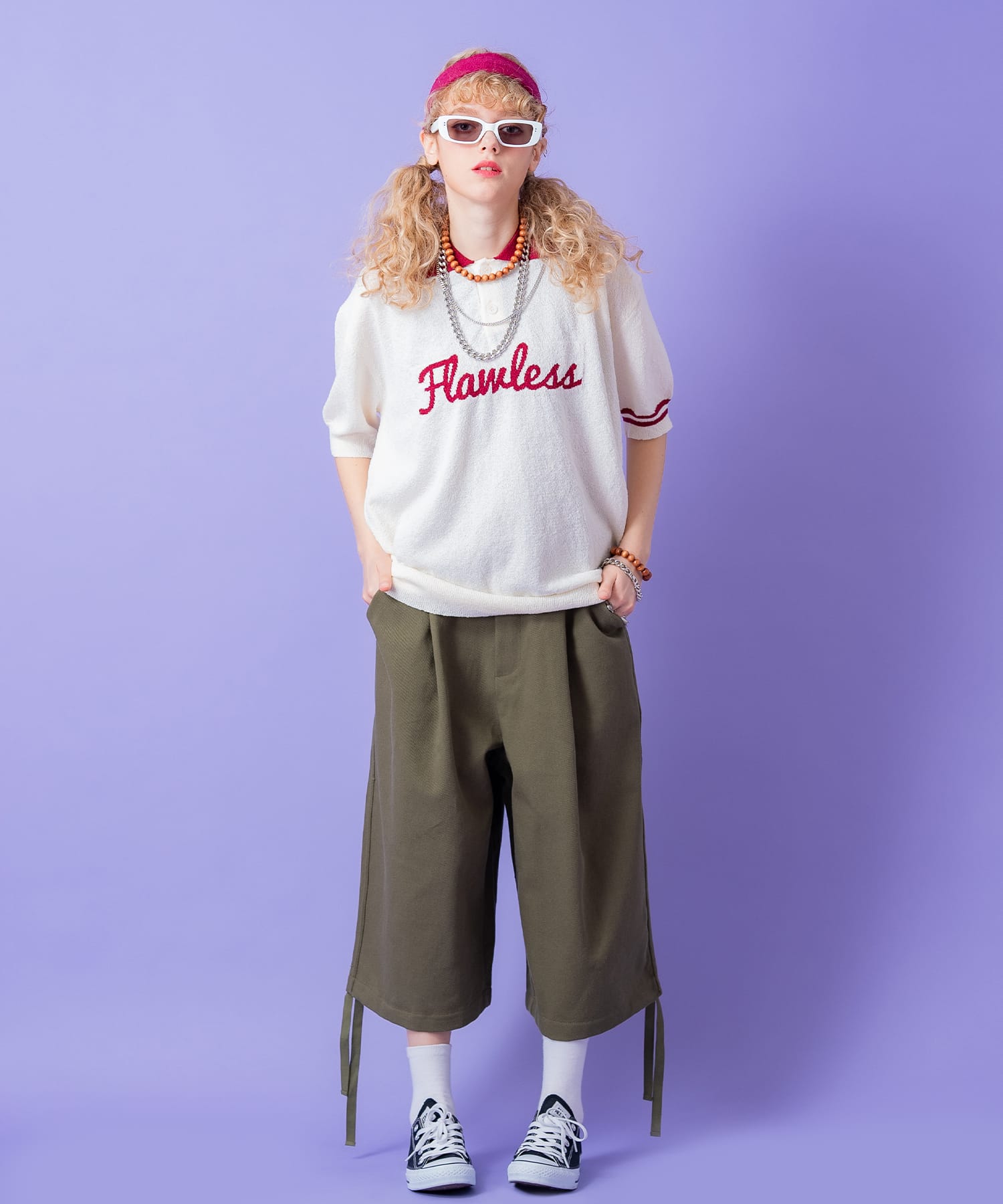 ACNE STUDIOS 36 タックハーフパンツ Acne Studios - ショートパンツ ロゴスタンプ - ミッドブルー