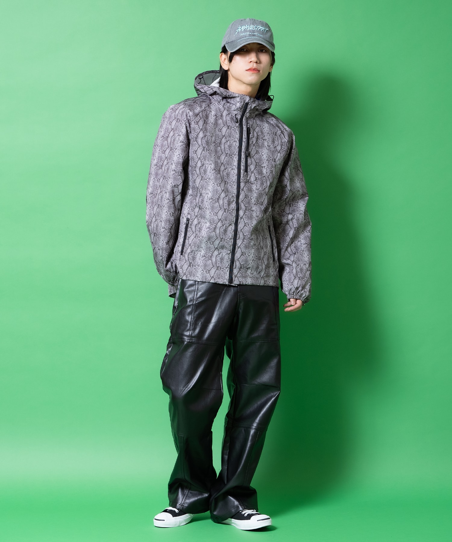 パイソンポリオーバーサイズマウンテンパーカー / ユニセックス メンズ